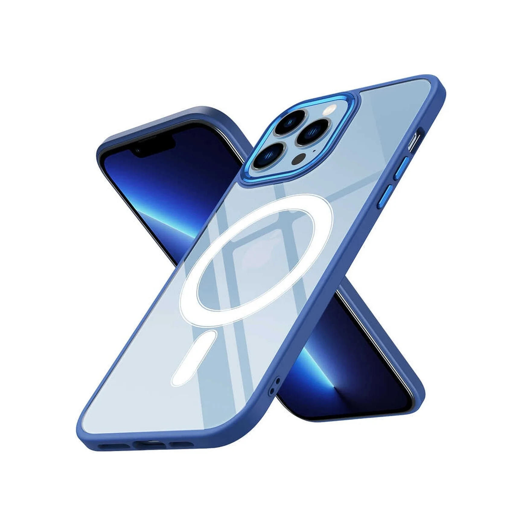 Lexroo Apple iPhone Uyumlu 13 Pro Max Kılıf Wireless Şarj Özellikli Krom M-safe Silikon Kılıf - Lacivert Lexroo Apple iPhone Uyumlu 13 Pro Max Kılıf Wireless Şarj Özellikli Krom M-safe Silikon Kılıf - Lacivert