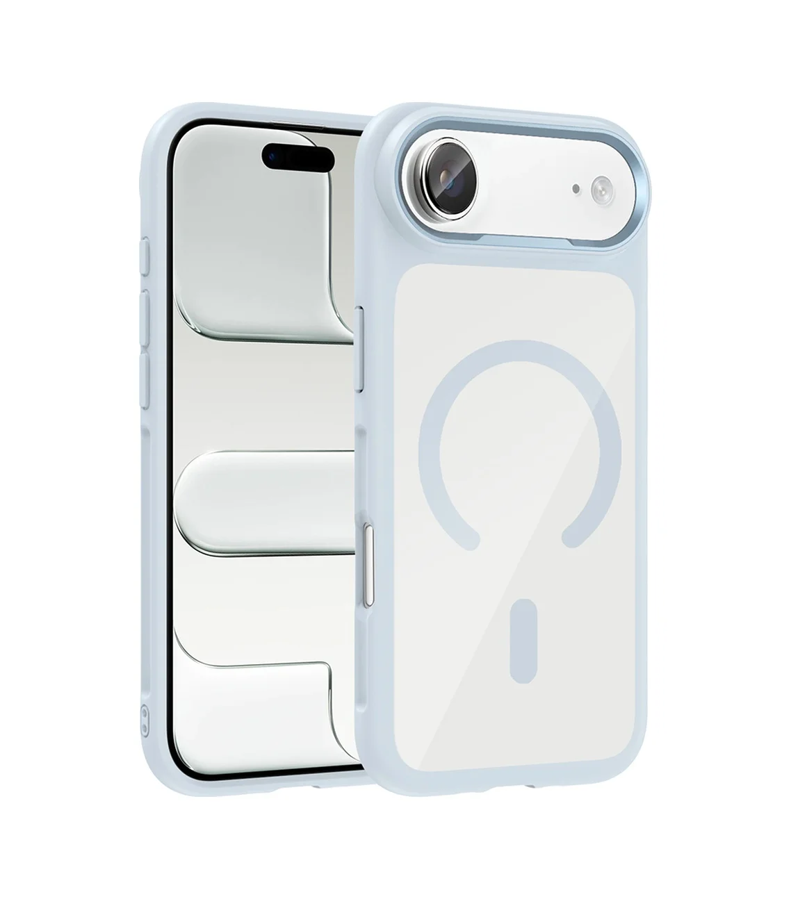 Lexroo Apple iPhone Uyumlu 17 Air Kılıf M-safe Şarj Özellikli Metal Kamera Çerçeveli Tiko Kılıf - Mavi Lexroo Apple iPhone Uyumlu 17 Air Kılıf M-safe Şarj Özellikli Metal Kamera Çerçeveli Tiko Kılıf - Mavi