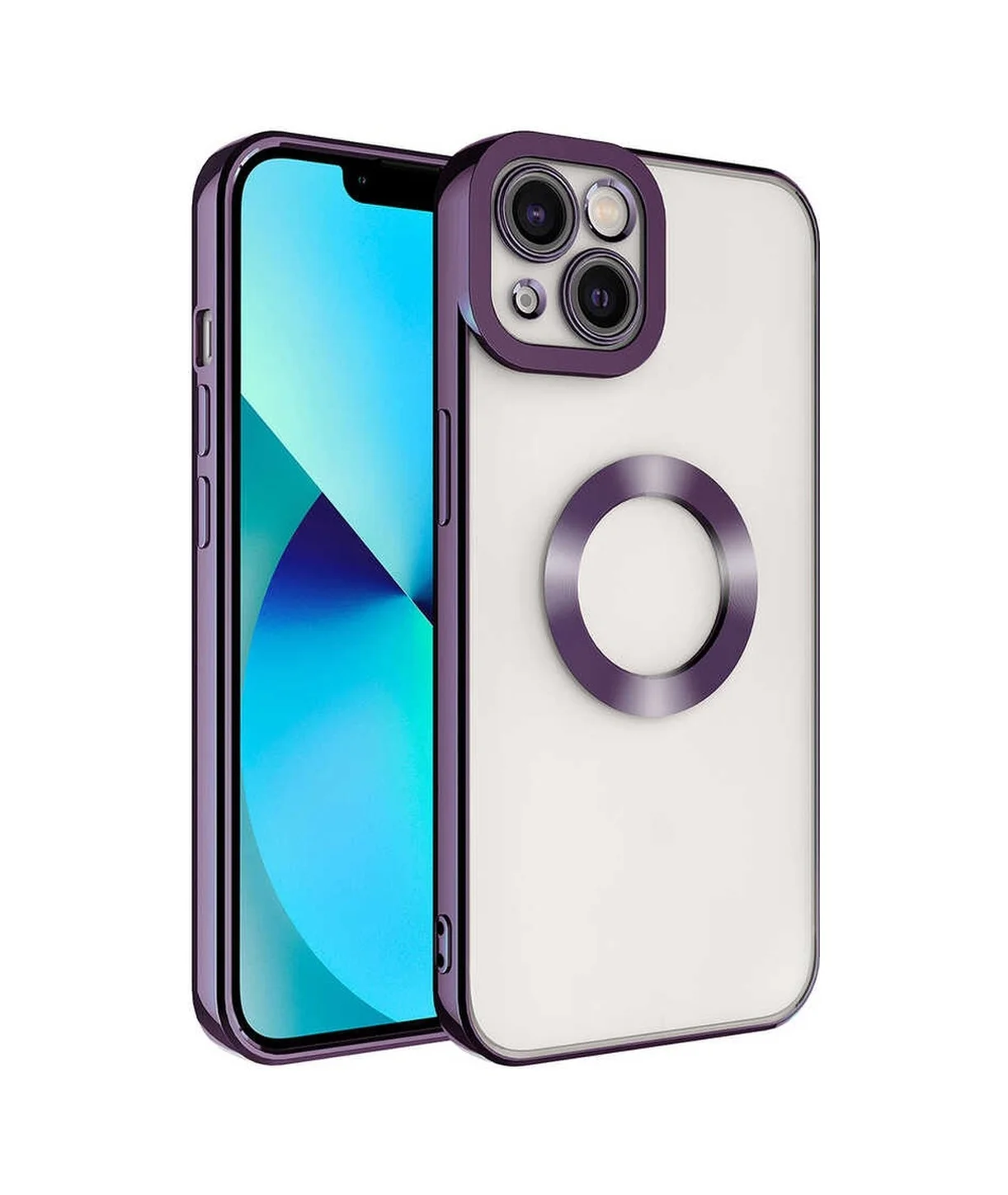 Lexroo Apple iPhone Uyumlu 13 Kılıf Kamera Korumalı Logo Gösteren Omega Kılıf - Derin Mor Lexroo Apple iPhone Uyumlu 13 Kılıf Kamera Korumalı Logo Gösteren Omega Kılıf - Derin Mor