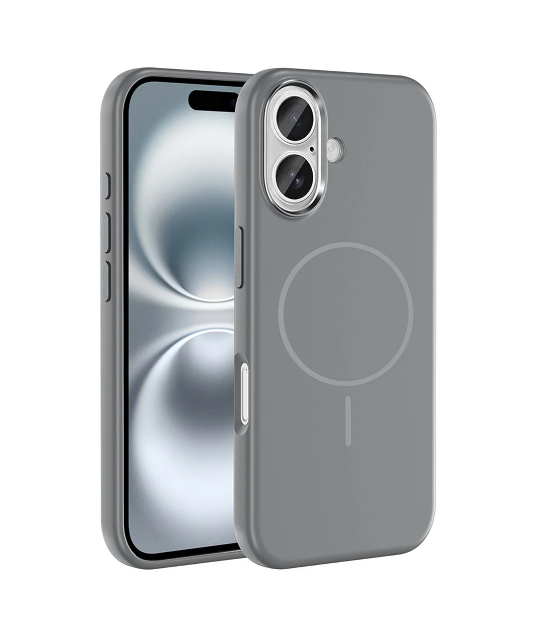 Lexroo Apple iPhone Uyumlu 16 Kılıf M-safe Şarj Özellikli Metal Kamera Çerçeveli Edi Silikon Kılıf - Titanyum-gri Lexroo Apple iPhone Uyumlu 16 Kılıf M-safe Şarj Özellikli Metal Kamera Çerçeveli Edi Silikon Kılıf - Titanyum-gri