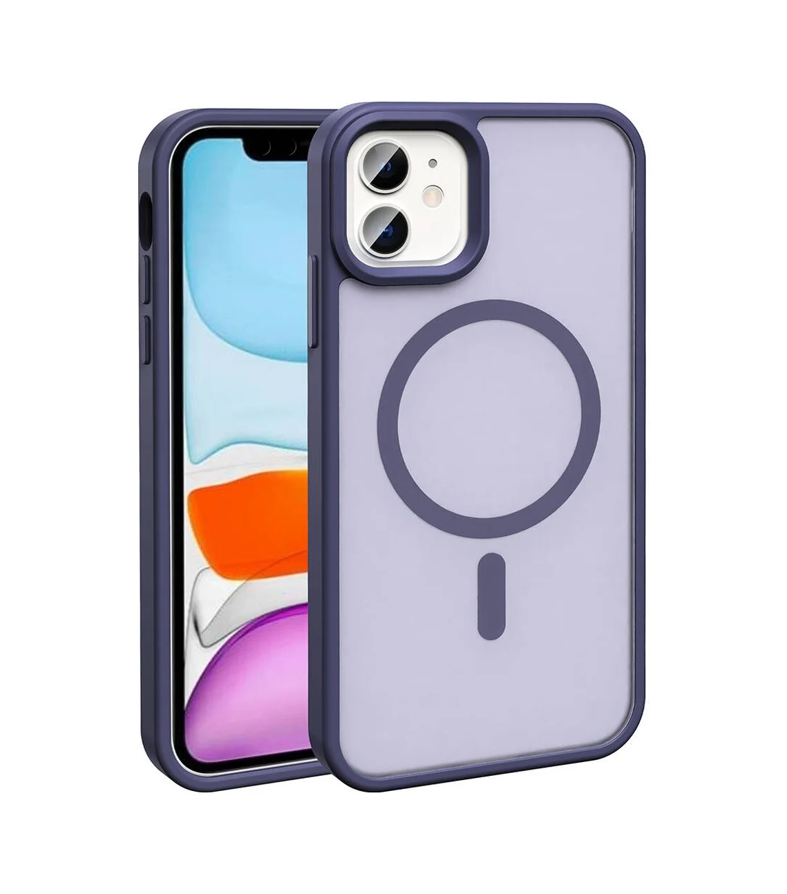 Lexroo Apple iPhone Uyumlu 12 Pro Kılıf M-safe Şarj Özellikli Mat Arka Yüzey Sio Kılıf - Derin Mor Lexroo Apple iPhone Uyumlu 12 Pro Kılıf M-safe Şarj Özellikli Mat Arka Yüzey Sio Kılıf - Derin Mor