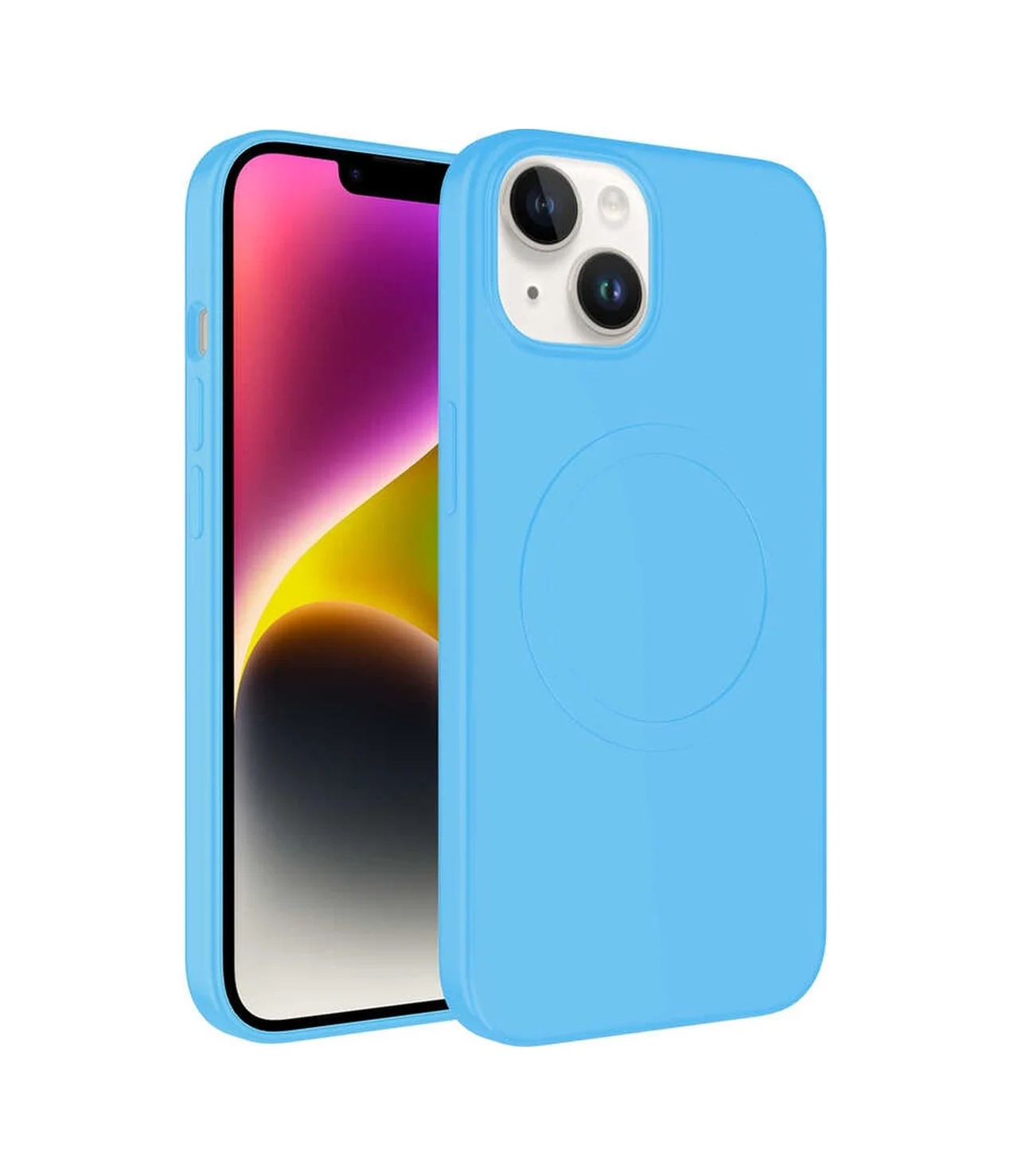 Lexroo Apple iPhone Uyumlu 13 Kılıf M-safe Wireless Şarj Özellikli Pastel Renk Silikon Plas Kılıf - Mavi Açık Lexroo Apple iPhone Uyumlu 13 Kılıf M-safe Wireless Şarj Özellikli Pastel Renk Silikon Plas Kılıf - Mavi Açık
