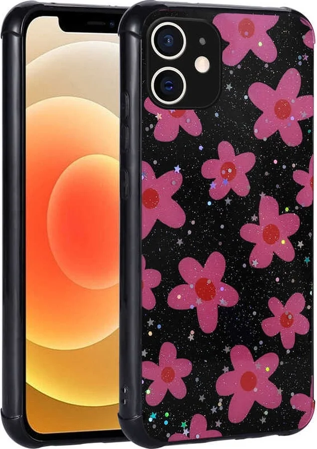 Lexroo Apple iPhone Uyumlu 12 Kılıf Simli Desenli Kamera Korumalı Parlak Popy Kılıf - Çiçek Çok Renkli Lexroo Apple iPhone Uyumlu 12 Kılıf Simli Desenli Kamera Korumalı Parlak Popy Kılıf - Çiçek Çok Renkli
