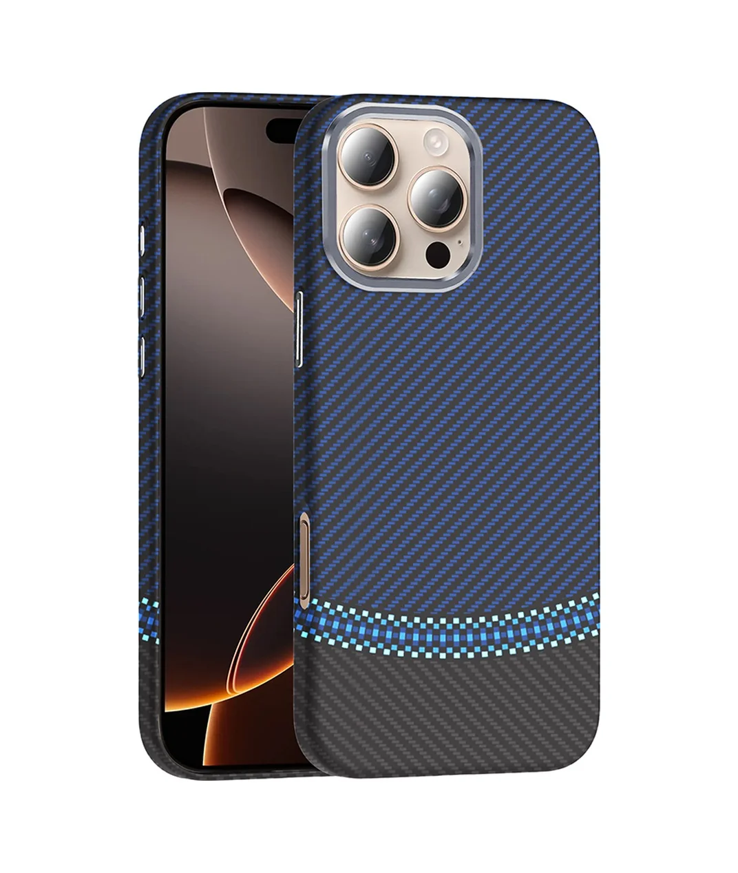 Lexroo Apple iPhone Uyumlu 16 Pro Max Kılıf M-safe Şarj Özellikli Karbon Fiber Görünümlü Gros Kılıf Lacivert Lexroo Apple iPhone Uyumlu 16 Pro Max Kılıf M-safe Şarj Özellikli Karbon Fiber Görünümlü Gros Kılıf Lacivert