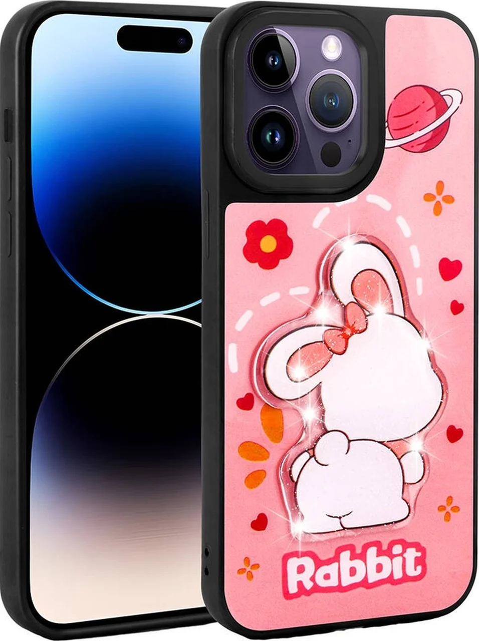 Lexroo Apple iPhone Uyumlu 14 Pro Kılıf Parlayan Kabartmalı İkonik Figürlü Amas Silikon Kılıf - Pembe Lexroo Apple iPhone Uyumlu 14 Pro Kılıf Parlayan Kabartmalı İkonik Figürlü Amas Silikon Kılıf - Pembe