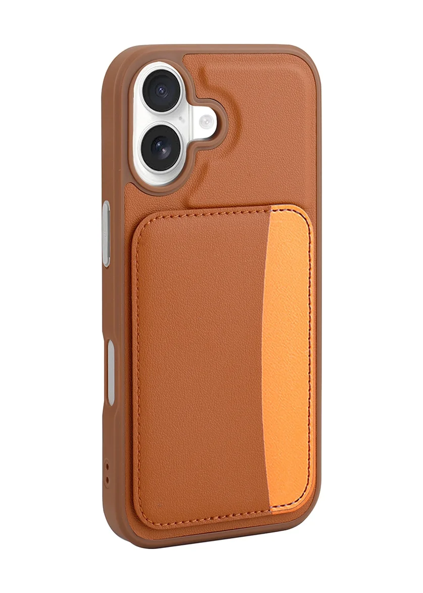Lexroo Apple iPhone Uyumlu 17 Kılıf Kartlıklı X-kart Silikon Kılıf - Kahverengi Lexroo Apple iPhone Uyumlu 17 Kılıf Kartlıklı X-kart Silikon Kılıf - Kahverengi
