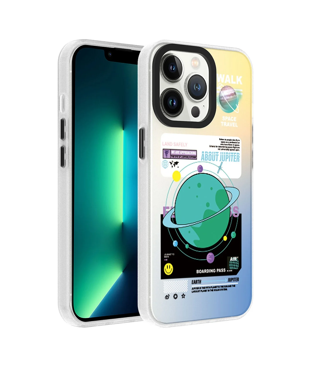 Lexroo Apple iPhone Uyumlu 13 Pro Kılıf Desenli Dragon Sert Kılıf - Gezegen Çok Renkli Lexroo Apple iPhone Uyumlu 13 Pro Kılıf Desenli Dragon Sert Kılıf - Gezegen Çok Renkli