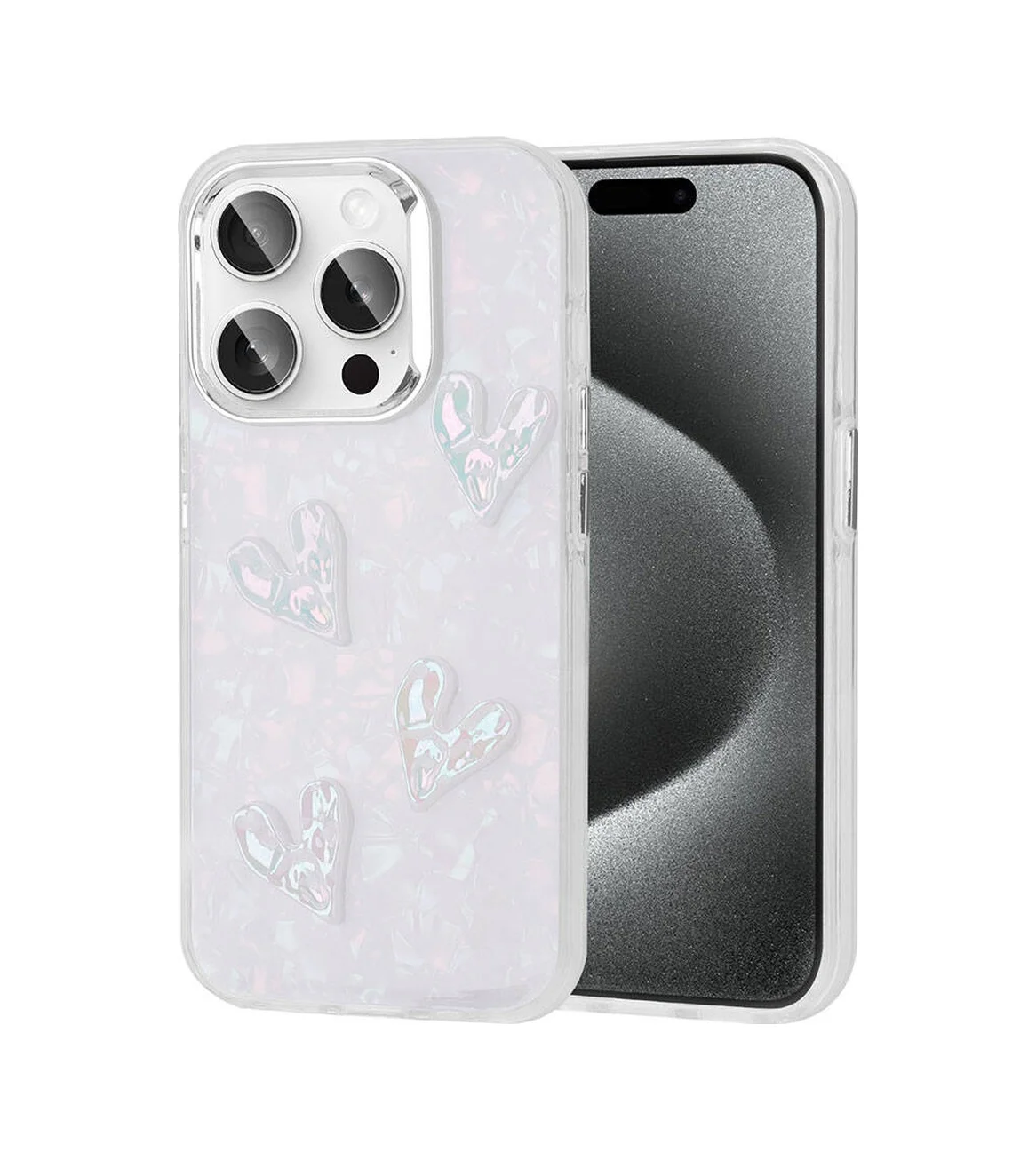 Lexroo Apple iPhone Uyumlu 15 Pro Max Kılıf Kabartma Figürlü Parlak Eralli Silikon Kılıf - Kalp Çok Renkli Lexroo Apple iPhone Uyumlu 15 Pro Max Kılıf Kabartma Figürlü Parlak Eralli Silikon Kılıf - Kalp Çok Renkli