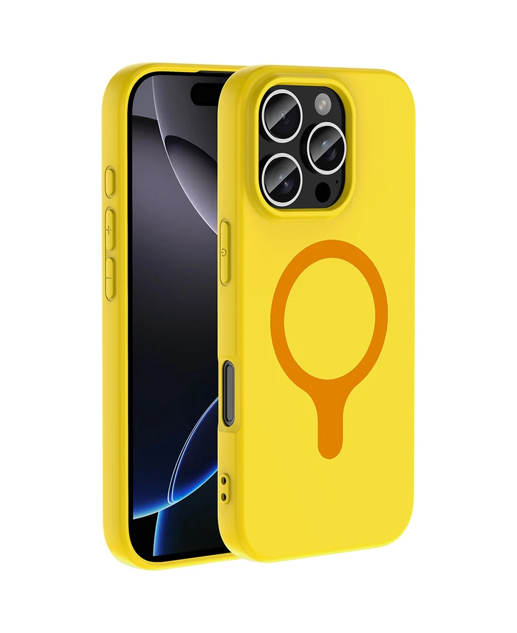 Lexroo Apple iPhone Uyumlu 16 Pro Max Kılıf M-safe Şarj Özellikli Aris Silikon Kılıf - Sarı Lexroo Apple iPhone Uyumlu 16 Pro Max Kılıf M-safe Şarj Özellikli Aris Silikon Kılıf - Sarı