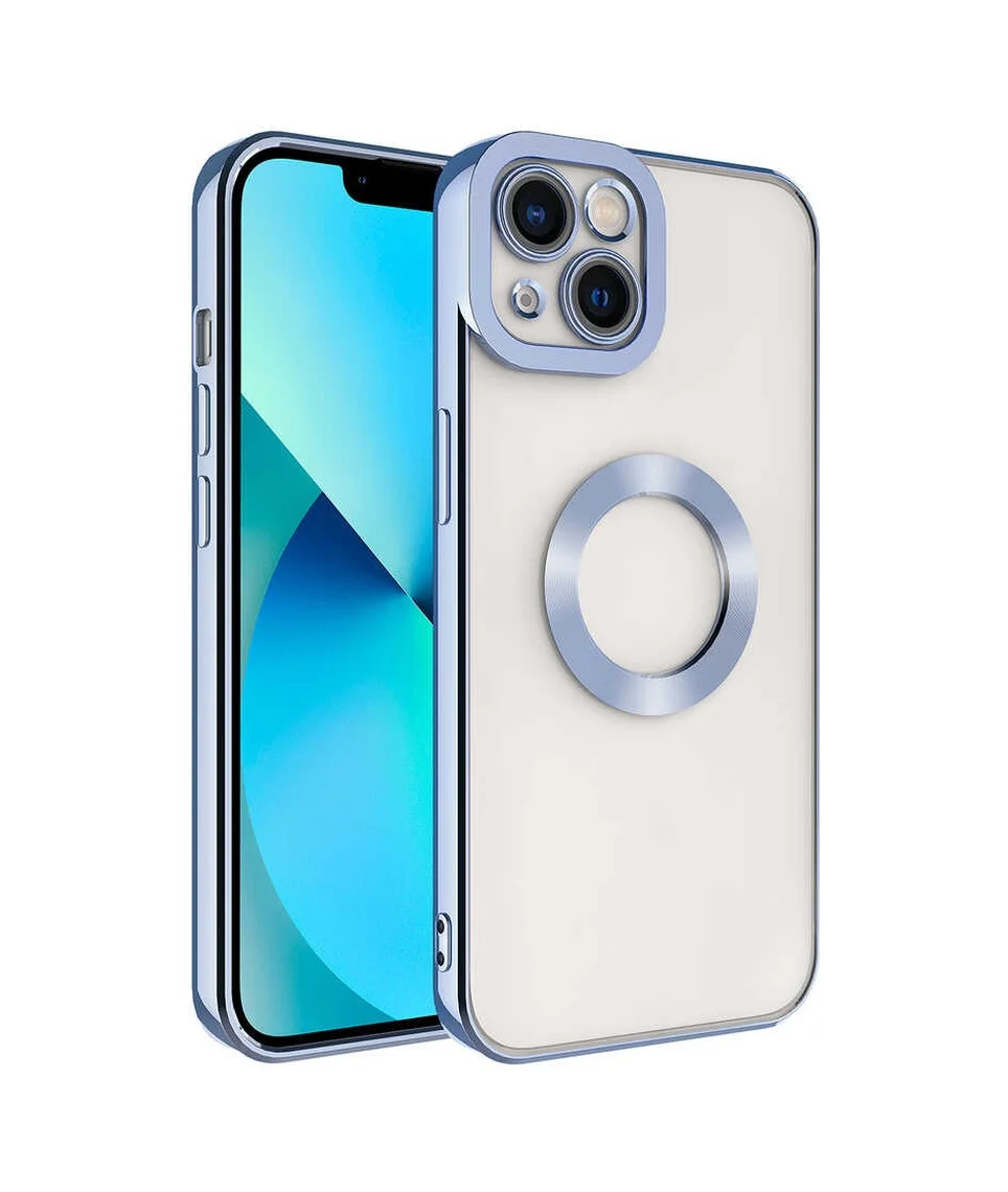 Lexroo Apple iPhone Uyumlu 14 Plus Kılıf Kamera Korumalı Logo Gösteren Omega Kılıf - Mavi Açık Lexroo Apple iPhone Uyumlu 14 Plus Kılıf Kamera Korumalı Logo Gösteren Omega Kılıf - Mavi Açık
