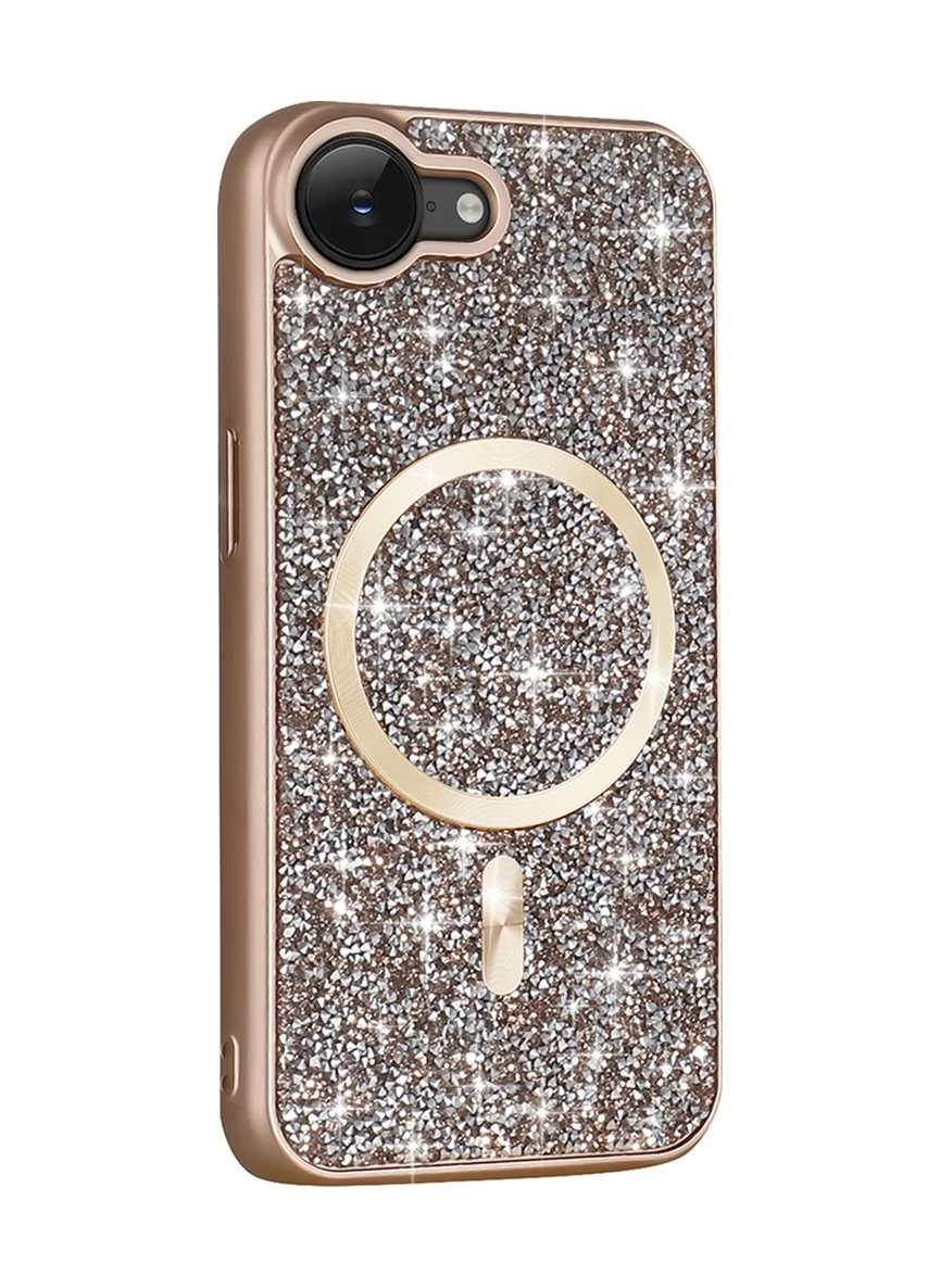 Lexroo Apple iPhone Uyumlu 17e Kılıf Pırlanta Tasarımlı M-safe Şarj Özellikli Mozaik Silikon - Desert Titanyum Çok Renkli Lexroo Apple iPhone Uyumlu 17e Kılıf Pırlanta Tasarımlı M-safe Şarj Özellikli Mozaik Silikon - Desert Titanyum Çok Renkli