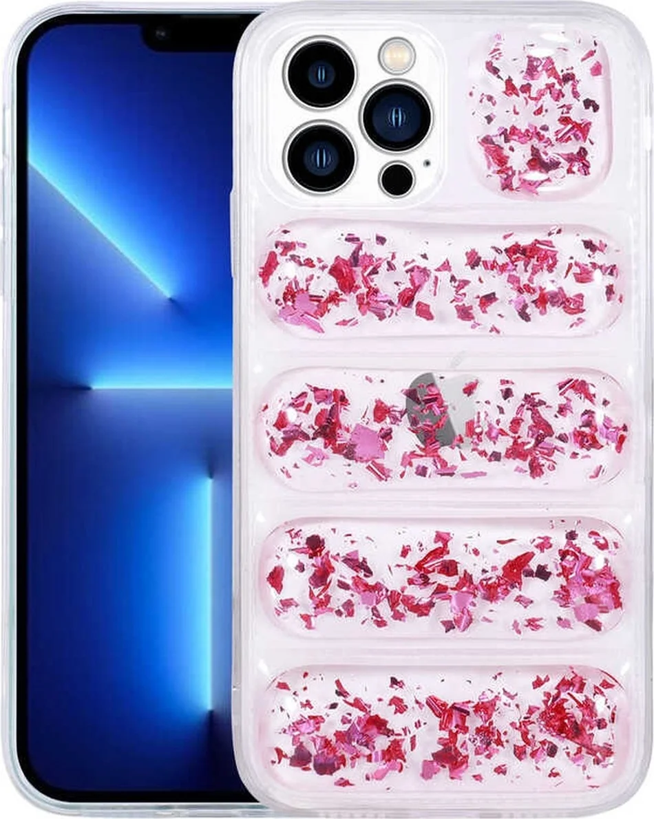 Lexroo Apple iPhone Uyumlu 13 Pro Kılıf Kamera Korumalı Simli Airbag'li Dalga Kılıf - Pembe Koyu Lexroo Apple iPhone Uyumlu 13 Pro Kılıf Kamera Korumalı Simli Airbag'li Dalga Kılıf - Pembe Koyu