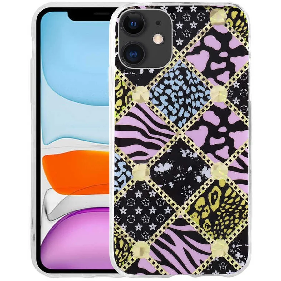 Lexroo Apple iPhone Uyumlu 11 Kılıf Desenli Sert Elnov Kılıf - No6 Çok Renkli Lexroo Apple iPhone Uyumlu 11 Kılıf Desenli Sert Elnov Kılıf - No6 Çok Renkli