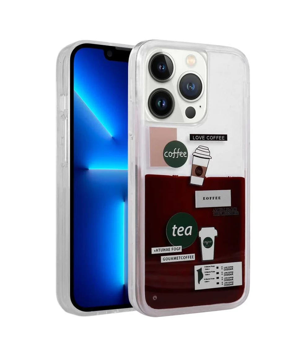 Lexroo Apple iPhone Uyumlu 13 Pro Kılıf Desenli Sıvılı Drink Silikon Kılıf - No2 Çok Renkli Lexroo Apple iPhone Uyumlu 13 Pro Kılıf Desenli Sıvılı Drink Silikon Kılıf - No2 Çok Renkli