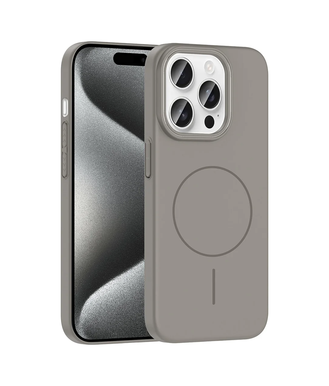 Lexroo Apple iPhone Uyumlu 15 Pro Kılıf M-safe Şarj Özellikli Ruby Sert Kılıf - Gri Lexroo Apple iPhone Uyumlu 15 Pro Kılıf M-safe Şarj Özellikli Ruby Sert Kılıf - Gri