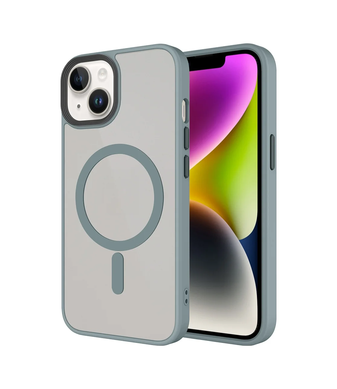 Lexroo Apple iPhone Uyumlu 15 Kılıf Mat Arka Yüzey Wireless Şarj Özellikli Flet M-safe Kılıf - Titanyum Çok Renkli Lexroo Apple iPhone Uyumlu 15 Kılıf Mat Arka Yüzey Wireless Şarj Özellikli Flet M-safe Kılıf - Titanyum Çok Renkli