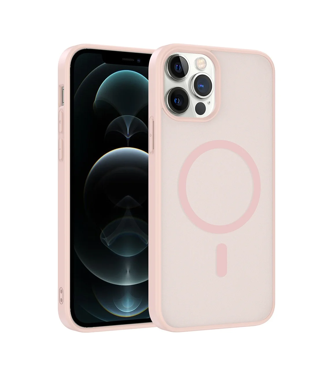 Lexroo Apple iPhone Uyumlu 12 Pro Kılıf M-safe Şarj Özellikli Babet Kılıf - Pembe Lexroo Apple iPhone Uyumlu 12 Pro Kılıf M-safe Şarj Özellikli Babet Kılıf - Pembe