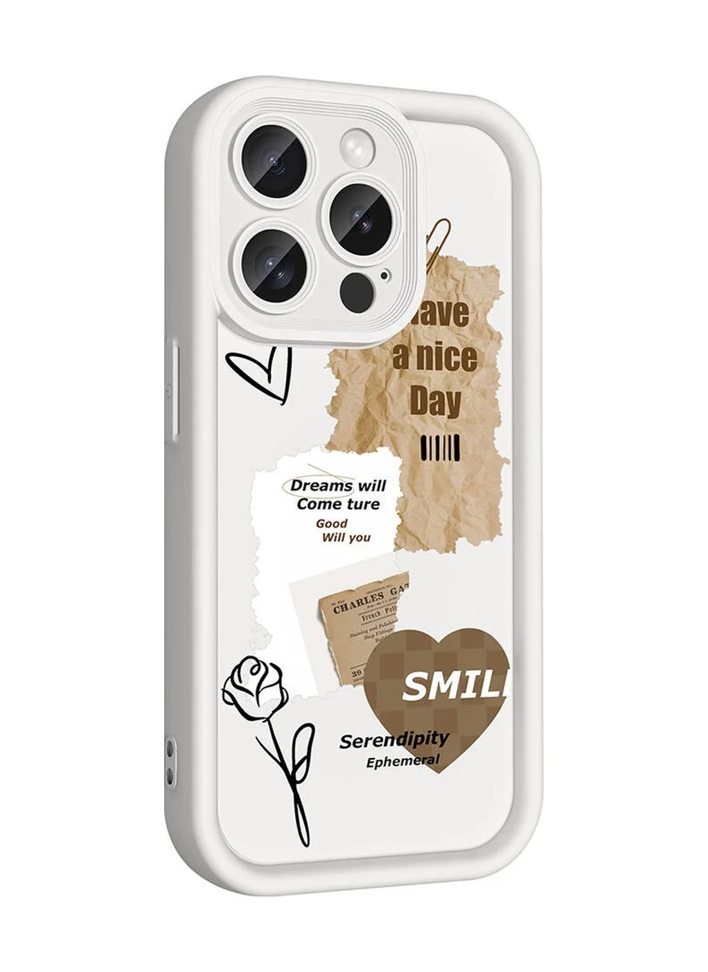 Lexroo Apple iPhone Uyumlu 15 Pro Max Kılıf Kamera Korumalı Baskılı Arka Yüzey Klas Kılıf - Beyaz Lexroo Apple iPhone Uyumlu 15 Pro Max Kılıf Kamera Korumalı Baskılı Arka Yüzey Klas Kılıf - Beyaz