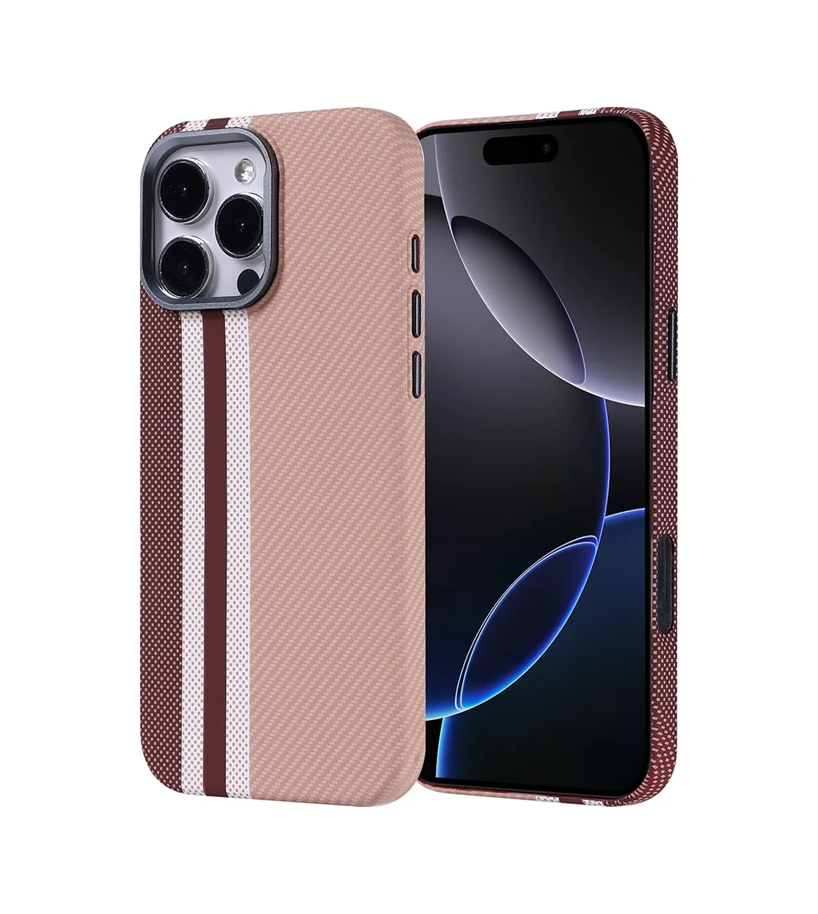 Lexroo Apple iPhone Uyumlu 16 Pro Max Kılıf M-safe Şarj Özellikli Karbon Fiber Görünümlü Nekst Kılıf - Gold Lexroo Apple iPhone Uyumlu 16 Pro Max Kılıf M-safe Şarj Özellikli Karbon Fiber Görünümlü Nekst Kılıf - Gold