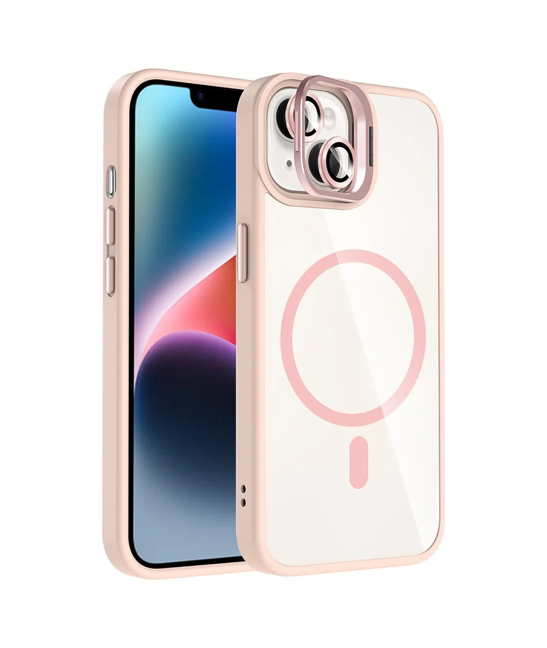 Lexroo Apple iPhone Uyumlu 13 Kılıf Standlı Ve Kamera Lens li M-safe Şarj Özellikli Etro Kılıf - Pembe Lexroo Apple iPhone Uyumlu 13 Kılıf Standlı Ve Kamera Lens li M-safe Şarj Özellikli Etro Kılıf - Pembe