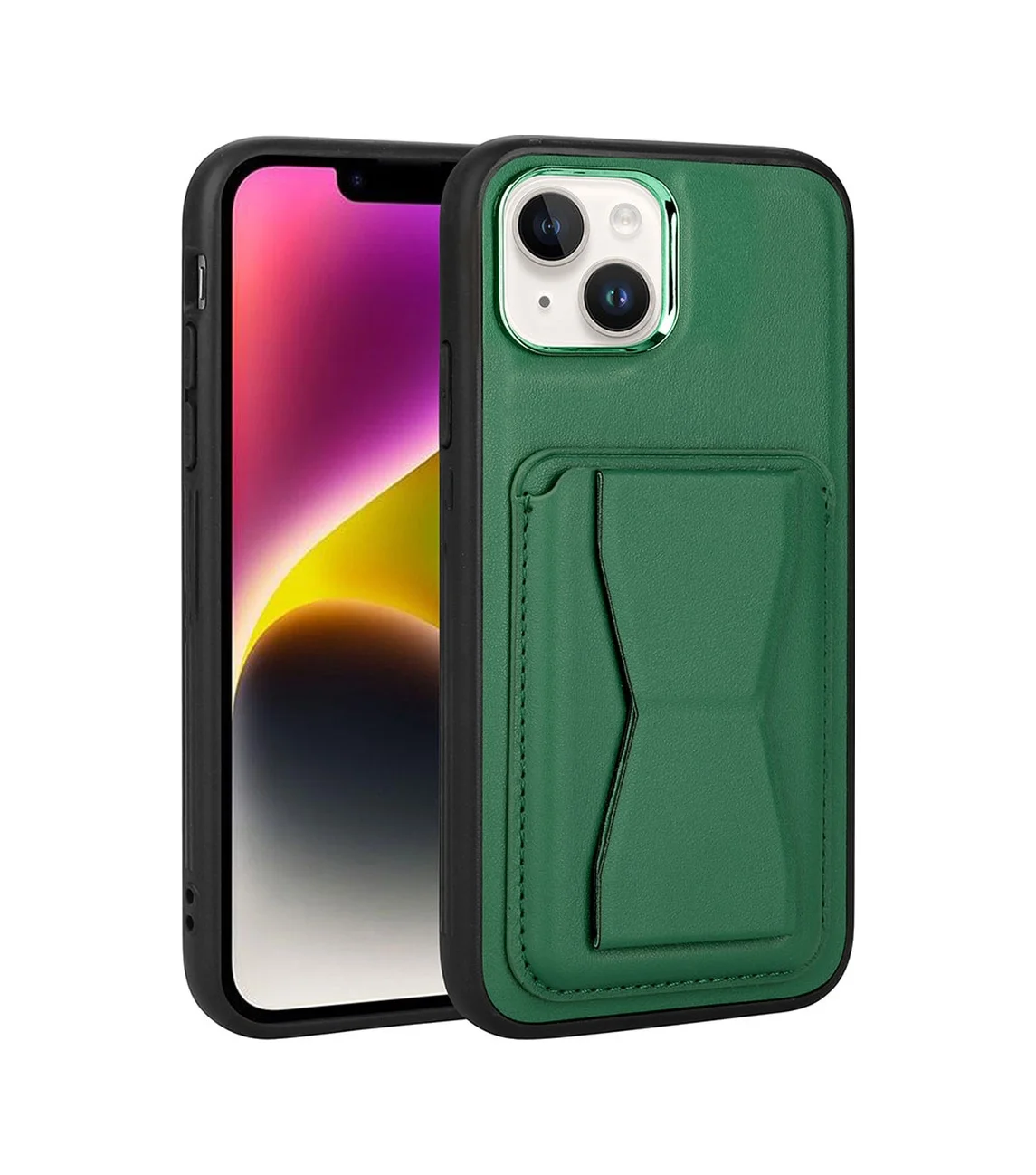 Lexroo Apple iPhone Uyumlu 14 Plus Kılıf Kartlıklı Standlı Pu Deri Memo Kılıf - Koyu Yeşil Lexroo Apple iPhone Uyumlu 14 Plus Kılıf Kartlıklı Standlı Pu Deri Memo Kılıf - Koyu Yeşil