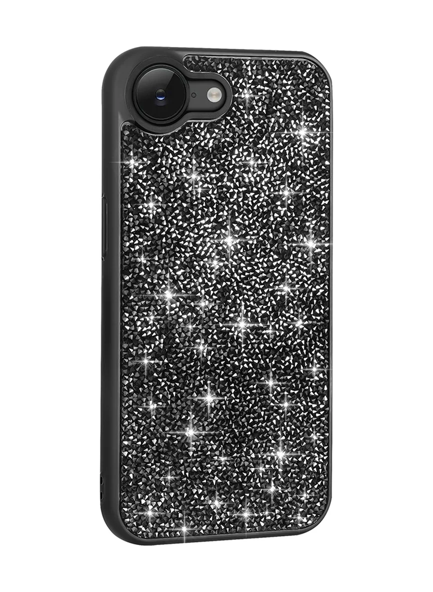 Lexroo Apple iPhone Uyumlu 17e Kılıf Parlak Taşlı Tasarım Pırlanta Kılıf - Siyah Lexroo Apple iPhone Uyumlu 17e Kılıf Parlak Taşlı Tasarım Pırlanta Kılıf - Siyah