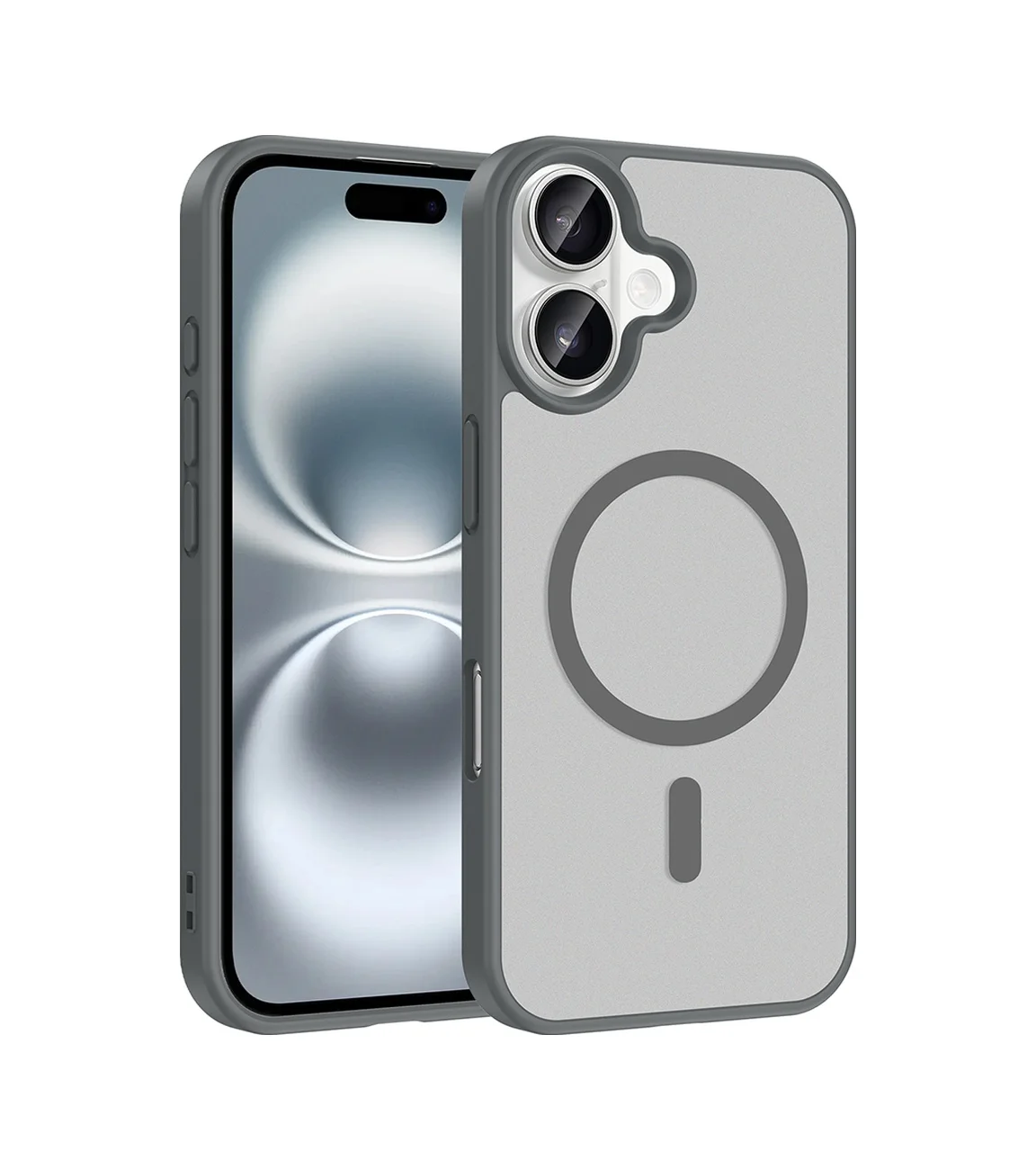 Lexroo Apple iPhone Uyumlu 16 Plus Kılıf M-safe Şarj Özellikli Babet Kılıf - Gri Lexroo Apple iPhone Uyumlu 16 Plus Kılıf M-safe Şarj Özellikli Babet Kılıf - Gri