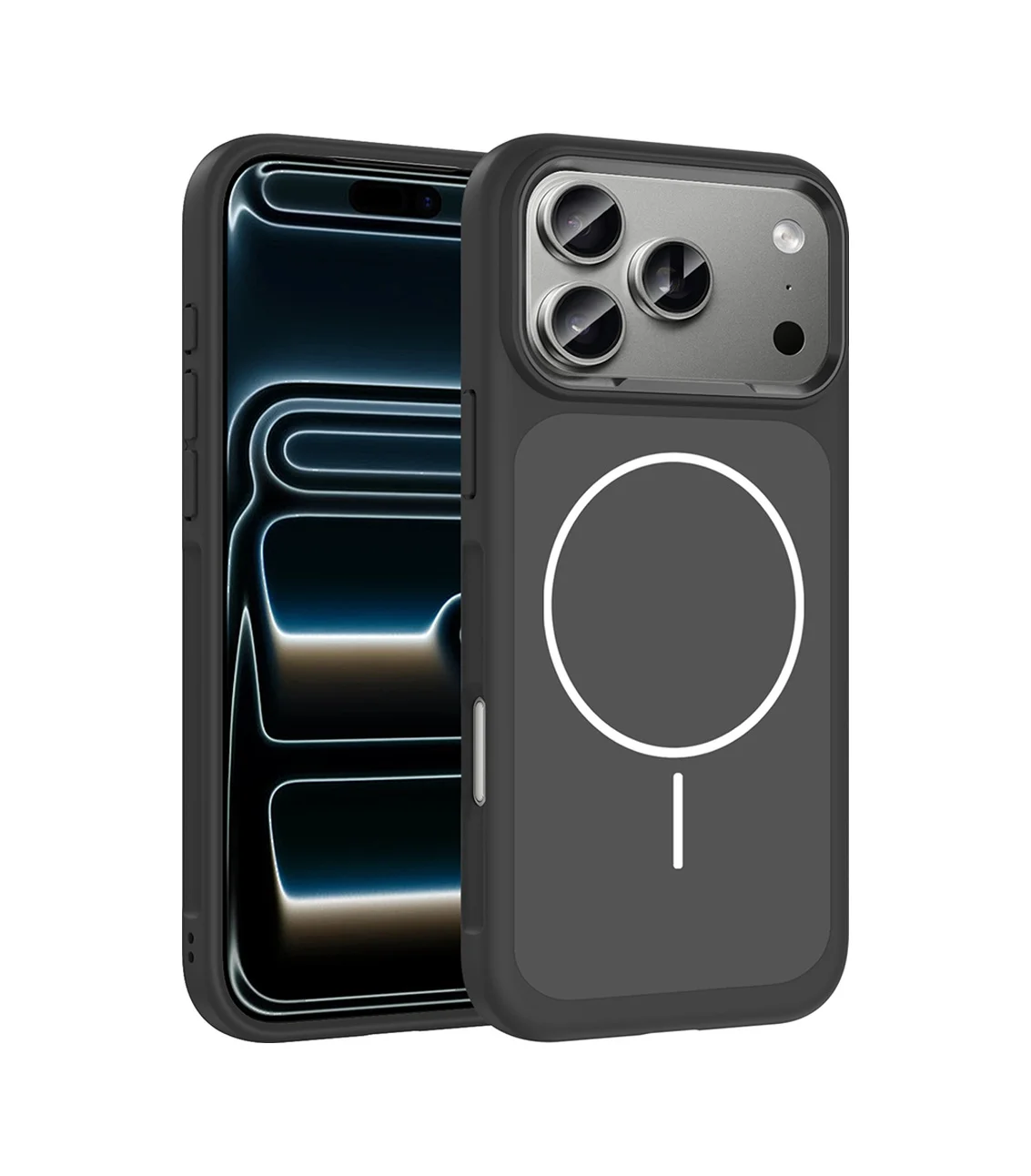 Lexroo Apple iPhone Uyumlu 17 Pro Kılıf M-safe Şarj Özellikli Metal Kamera Çerçeveli Sanremo Silikon - Siyah Lexroo Apple iPhone Uyumlu 17 Pro Kılıf M-safe Şarj Özellikli Metal Kamera Çerçeveli Sanremo Silikon - Siyah