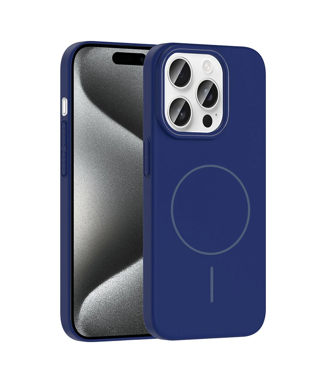 Lexroo Apple iPhone Uyumlu 15 Pro Kılıf M-safe Şarj Özellikli Ruby Sert Kılıf - Lacivert Lexroo Apple iPhone Uyumlu 15 Pro Kılıf M-safe Şarj Özellikli Ruby Sert Kılıf - Lacivert