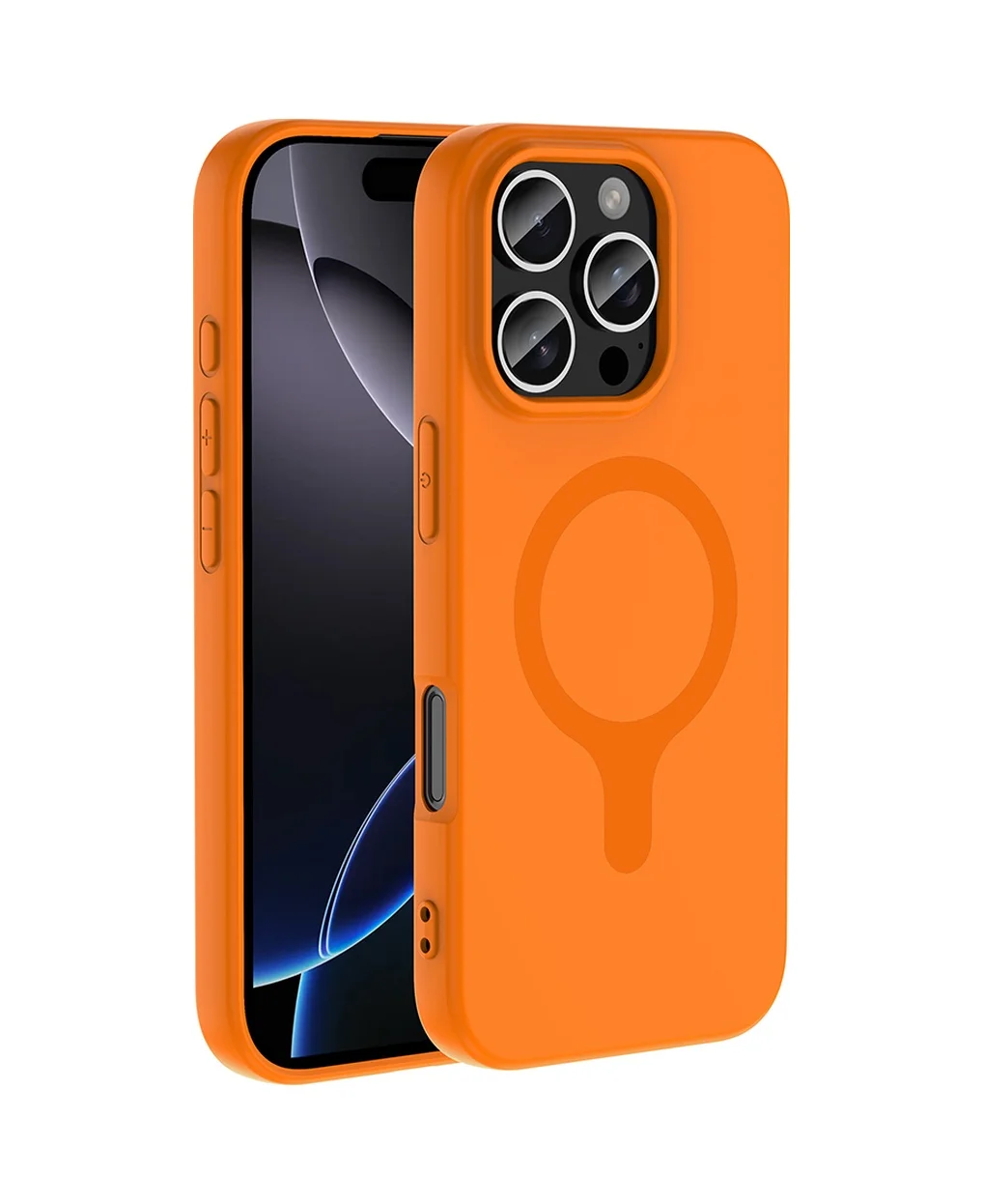 Lexroo Apple iPhone Uyumlu 16 Pro Kılıf M-safe Şarj Özellikli Aris Silikon Kılıf - Turuncu Lexroo Apple iPhone Uyumlu 16 Pro Kılıf M-safe Şarj Özellikli Aris Silikon Kılıf - Turuncu