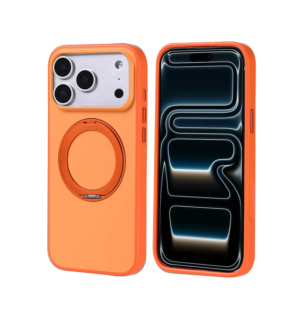 Lexroo Apple iPhone Uyumlu 17 Pro Max Kılıf M-safe Şarj Özellikli Standlı Proton Silikon Kılıf - Turuncu Lexroo Apple iPhone Uyumlu 17 Pro Max Kılıf M-safe Şarj Özellikli Standlı Proton Silikon Kılıf - Turuncu