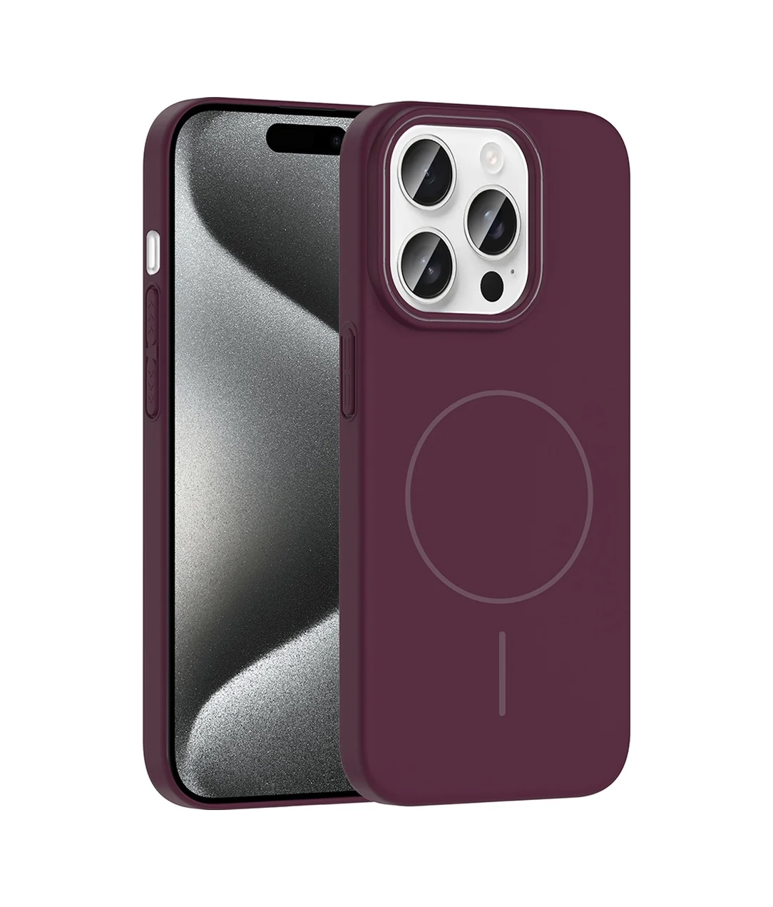 Lexroo Apple iPhone Uyumlu 15 Pro Max Kılıf M-safe Şarj Özellikli Ruby Sert Kılıf - Mürdüm Çok Renkli Lexroo Apple iPhone Uyumlu 15 Pro Max Kılıf M-safe Şarj Özellikli Ruby Sert Kılıf - Mürdüm Çok Renkli