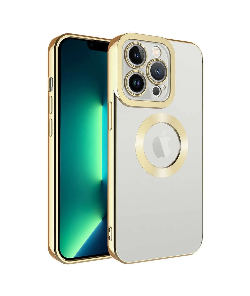 Lexroo Apple iPhone Uyumlu 12 Pro Kılıf Kamera Korumalı Logo Gösteren Omega Kılıf - Gold Lexroo Apple iPhone Uyumlu 12 Pro Kılıf Kamera Korumalı Logo Gösteren Omega Kılıf - Gold