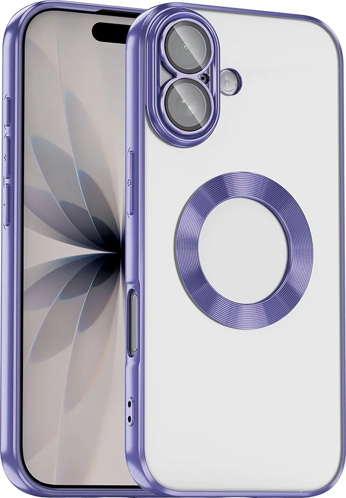 Lexroo Apple iPhone Uyumlu 17 Kılıf Kamera Korumalı Logo Gösteren Omega Kılıf - Lila Lexroo Apple iPhone Uyumlu 17 Kılıf Kamera Korumalı Logo Gösteren Omega Kılıf - Lila