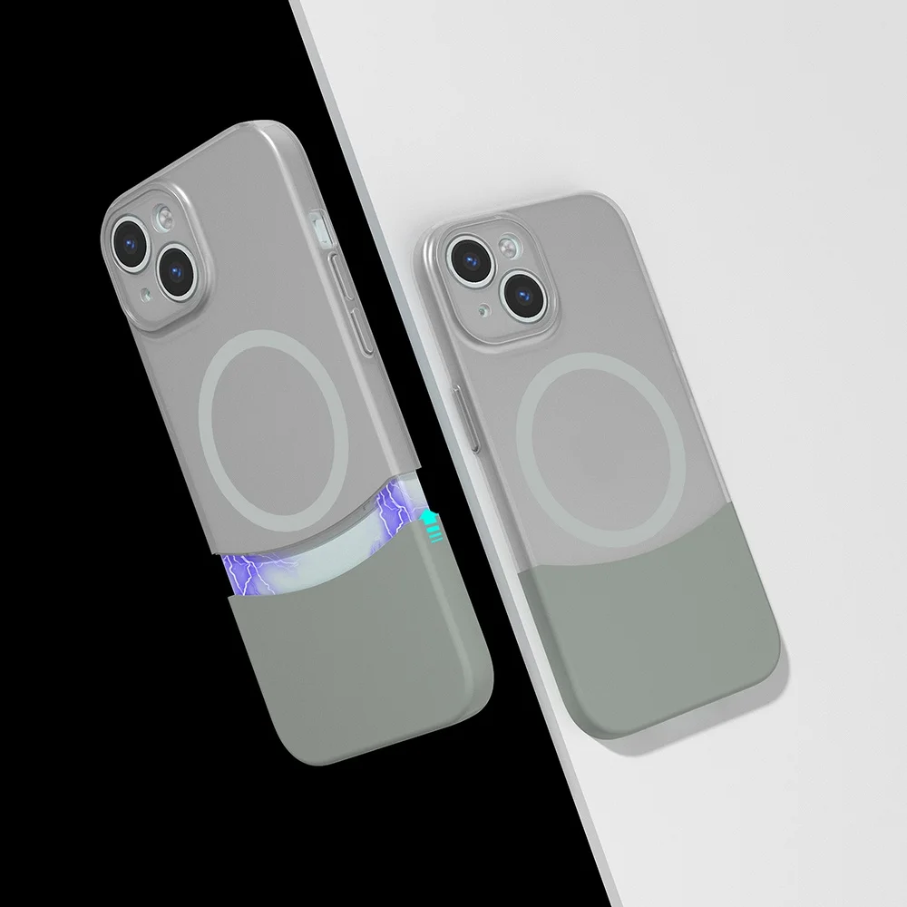 Lexroo Apple iPhone Uyumlu 15 Kılıf M-safe Şarj Özellikli Mıknatıslı Duble Kılıf - Gri Lexroo Apple iPhone Uyumlu 15 Kılıf M-safe Şarj Özellikli Mıknatıslı Duble Kılıf - Gri