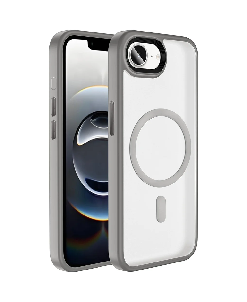 Lexroo Apple iPhone Uyumlu 17e Kılıf Mat Arka Yüzey Wireless Şarj Özellikli Flet M-safe Kılıf - Titanyum-gri Lexroo Apple iPhone Uyumlu 17e Kılıf Mat Arka Yüzey Wireless Şarj Özellikli Flet M-safe Kılıf - Titanyum-gri