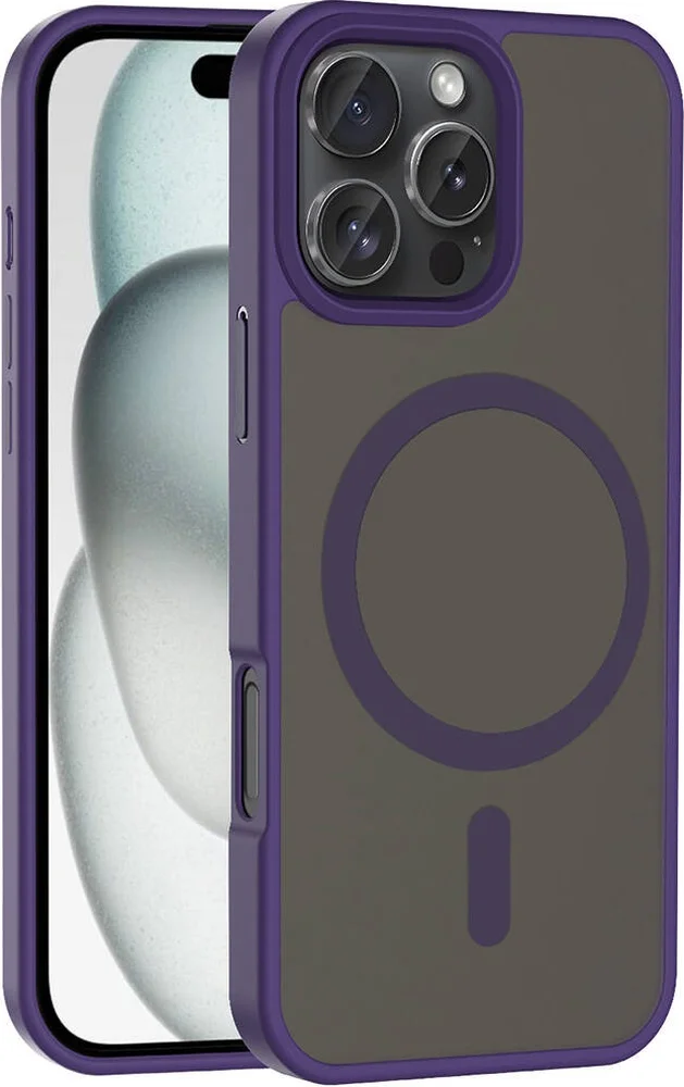 Lexroo Apple iPhone Uyumlu 16 Pro Max Kılıf M-safe Şarj Özellikli Mat Arka Yüzey Sio Kılıf - Derin Mor Lexroo Apple iPhone Uyumlu 16 Pro Max Kılıf M-safe Şarj Özellikli Mat Arka Yüzey Sio Kılıf - Derin Mor