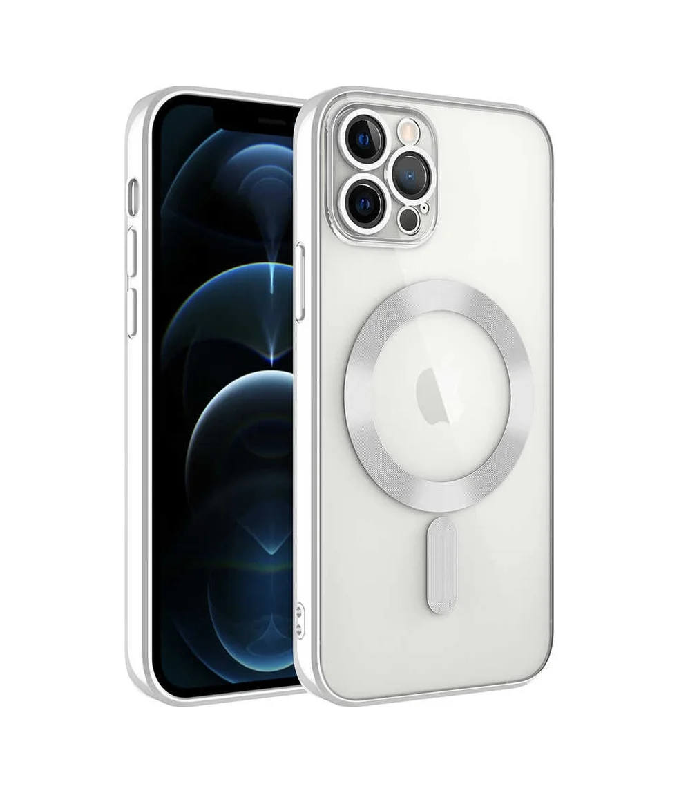 Lexroo Apple iPhone Uyumlu 11 Pro Kılıf Kamera Korumalı M-safe Wireless Şarj Özellikli Demre Kılıf - Gümüş Lexroo Apple iPhone Uyumlu 11 Pro Kılıf Kamera Korumalı M-safe Wireless Şarj Özellikli Demre Kılıf - Gümüş