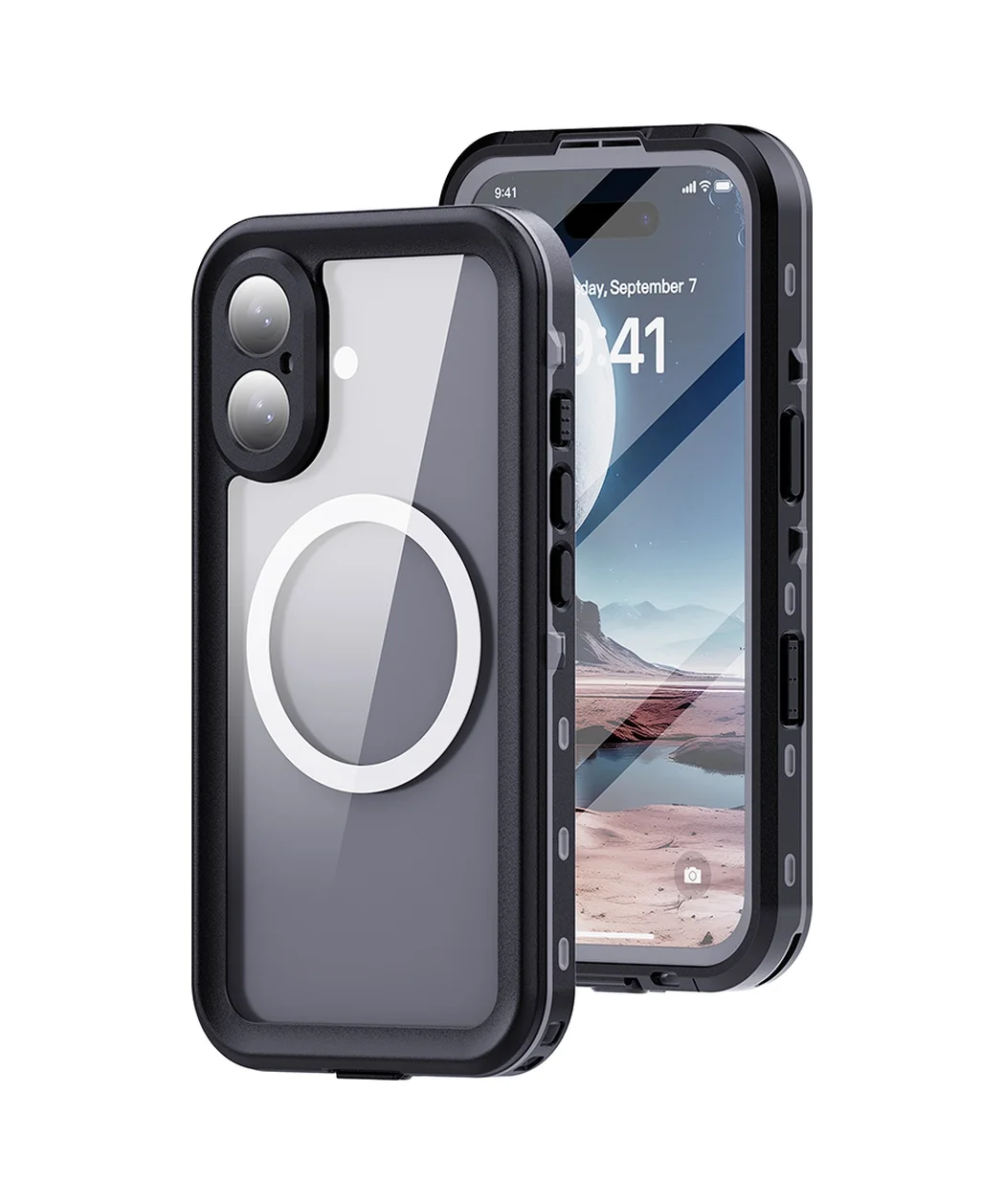 Lexroo Apple iPhone Uyumlu 16 Kılıf 1-1 Su Geçirmez Kılıf - Siyah Lexroo Apple iPhone Uyumlu 16 Kılıf 1-1 Su Geçirmez Kılıf - Siyah