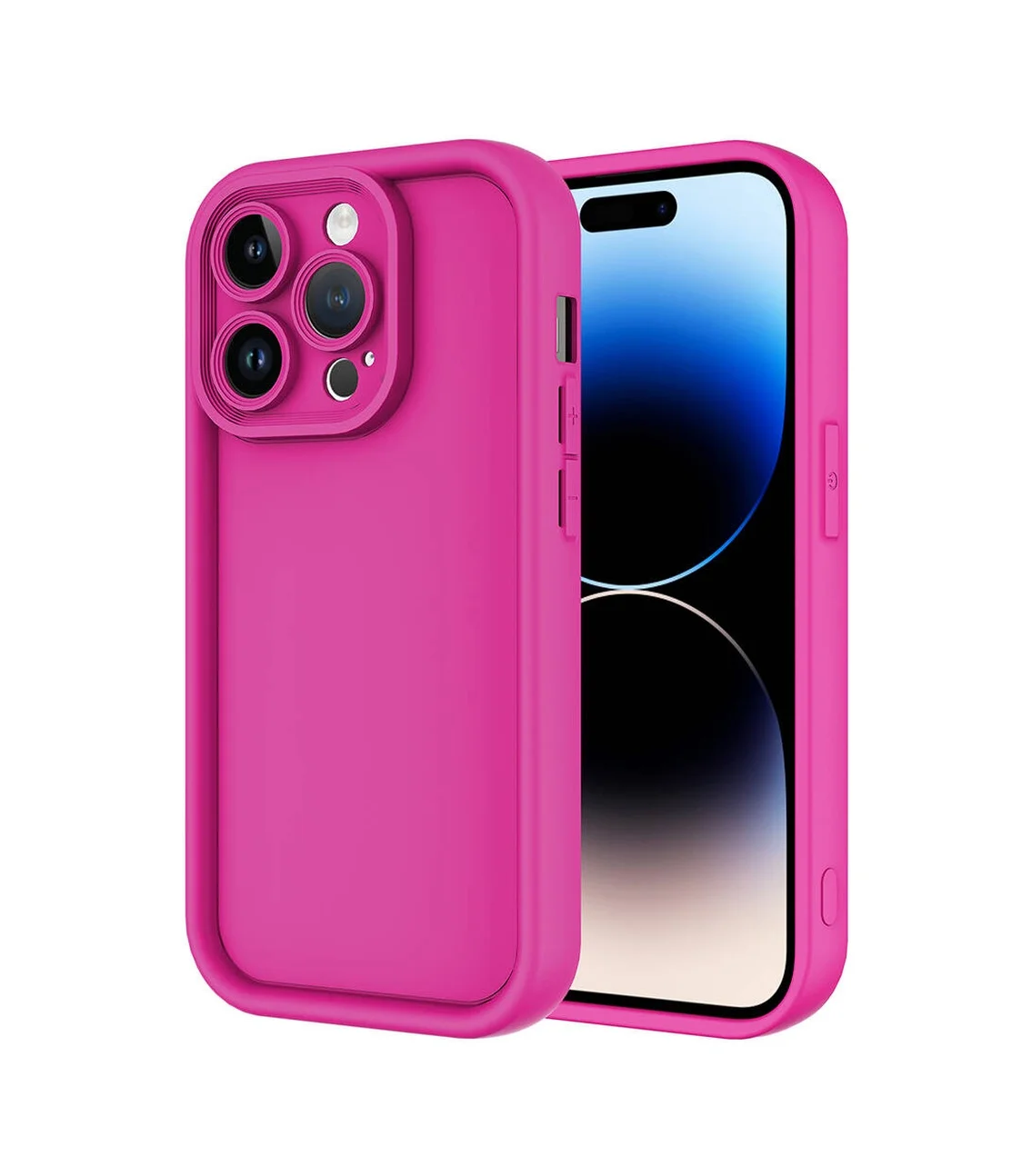 Lexroo Apple iPhone Uyumlu 14 Pro Kılıf Kamera Korumalı Ananas Kılıf - Pembe Koyu Lexroo Apple iPhone Uyumlu 14 Pro Kılıf Kamera Korumalı Ananas Kılıf - Pembe Koyu