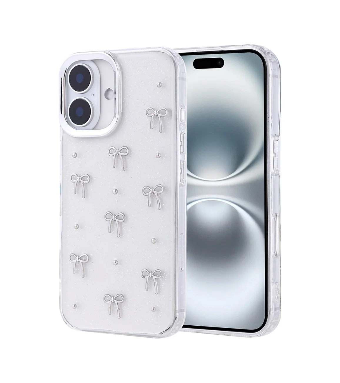Lexroo Apple iPhone Uyumlu 16 Kılıf Airbag Tasarımlı Simli Şeffaf Kutup Kılıf - Fiyonk Lexroo Apple iPhone Uyumlu 16 Kılıf Airbag Tasarımlı Simli Şeffaf Kutup Kılıf - Fiyonk