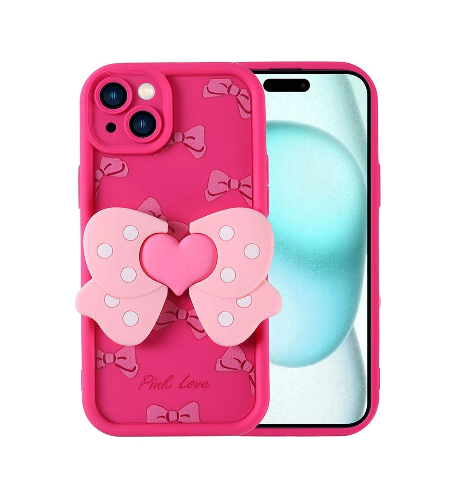 Lexroo Apple iPhone Uyumlu 15 Plus Kılıf Kamera Korumalı Figür Tasarımlı Kapya Kılıf - Pembe Koyu Lexroo Apple iPhone Uyumlu 15 Plus Kılıf Kamera Korumalı Figür Tasarımlı Kapya Kılıf - Pembe Koyu
