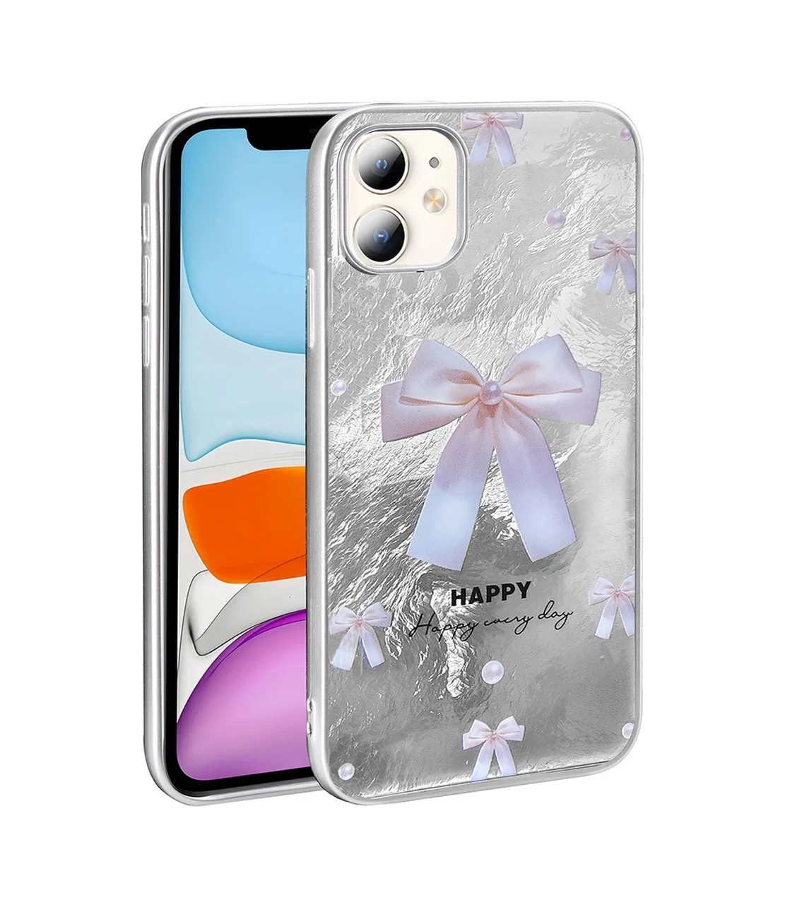 Lexroo Apple iPhone Uyumlu 11 Kılıf Desenli Mep Kılıf - İncili Fiyonk Çok Renkli Lexroo Apple iPhone Uyumlu 11 Kılıf Desenli Mep Kılıf - İncili Fiyonk Çok Renkli