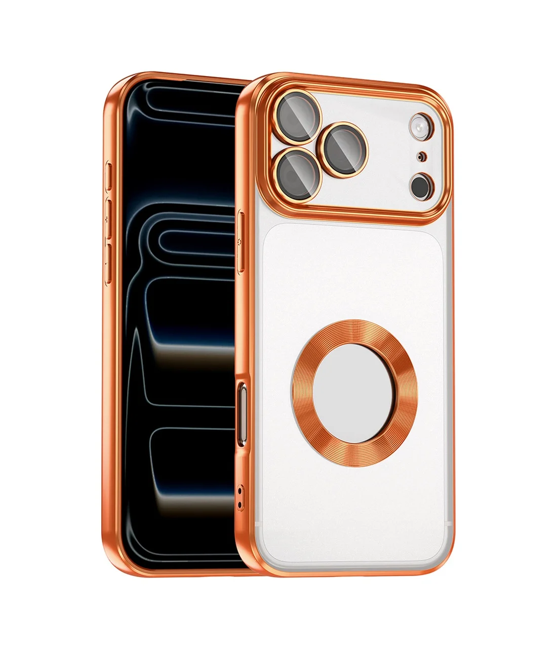 Lexroo Apple iPhone Uyumlu 17 Pro Kılıf Kamera Korumalı Logo Gösteren Omega Kılıf - Turuncu Lexroo Apple iPhone Uyumlu 17 Pro Kılıf Kamera Korumalı Logo Gösteren Omega Kılıf - Turuncu