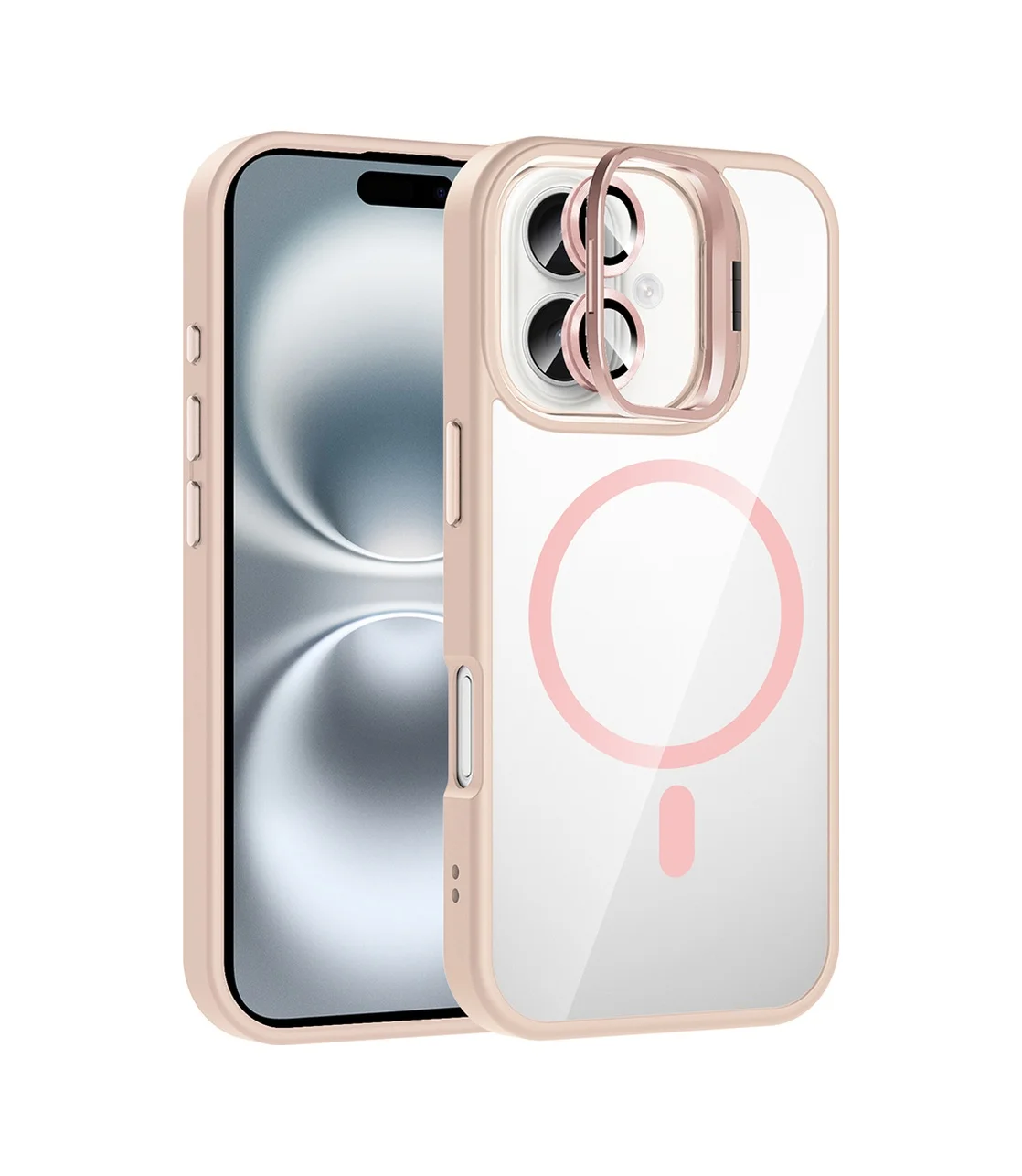Lexroo Apple iPhone Uyumlu 17 Kılıf Standlı Ve Kamera Lens li M-safe Şarj Özellikli Etro Kılıf - Pembe Lexroo Apple iPhone Uyumlu 17 Kılıf Standlı Ve Kamera Lens li M-safe Şarj Özellikli Etro Kılıf - Pembe