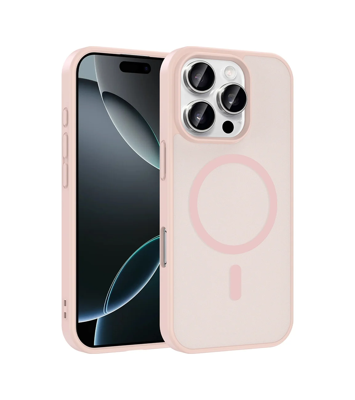 Lexroo Apple iPhone Uyumlu 16 Pro Kılıf M-safe Şarj Özellikli Babet Kılıf - Pembe Lexroo Apple iPhone Uyumlu 16 Pro Kılıf M-safe Şarj Özellikli Babet Kılıf - Pembe