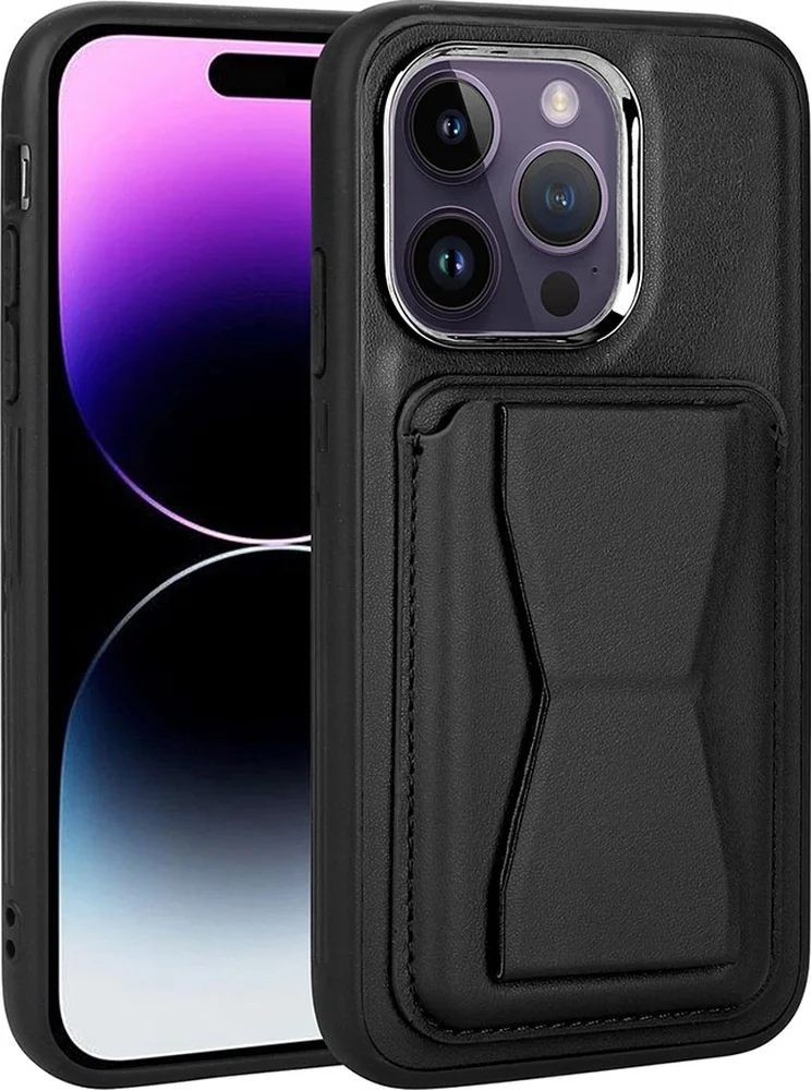 Lexroo Apple iPhone Uyumlu 14 Pro Max Kılıf Kartlıklı Standlı Pu Deri Memo Kılıf - Siyah Lexroo Apple iPhone Uyumlu 14 Pro Max Kılıf Kartlıklı Standlı Pu Deri Memo Kılıf - Siyah