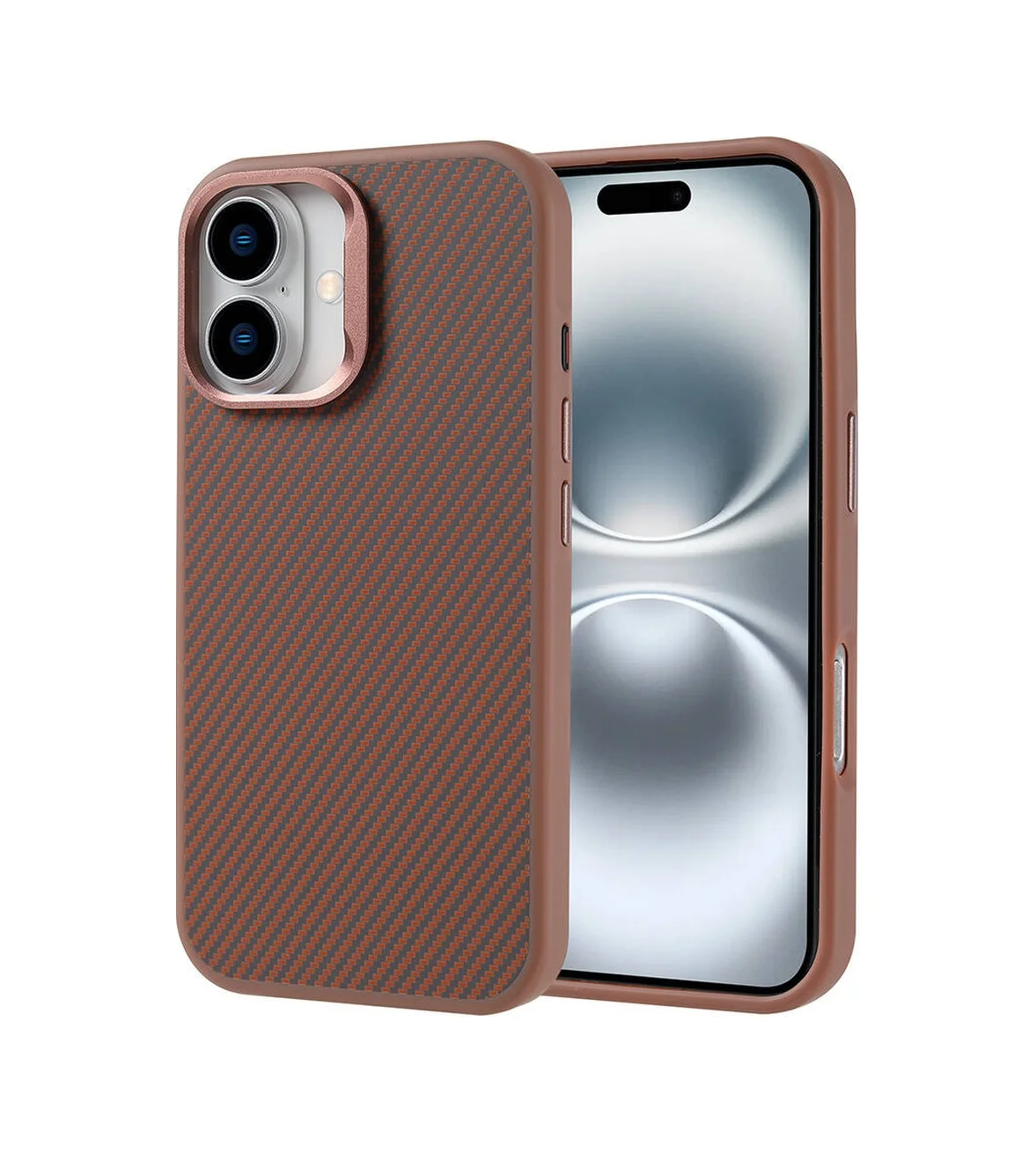 Lexroo Apple iPhone Uyumlu 16 Kılıf M-safe Şarj Özellikli Karbon Fiber Görünümlü Troy Kılıf - Desert Titanyum Çok Renkli Lexroo Apple iPhone Uyumlu 16 Kılıf M-safe Şarj Özellikli Karbon Fiber Görünümlü Troy Kılıf - Desert Titanyum Çok Renkli