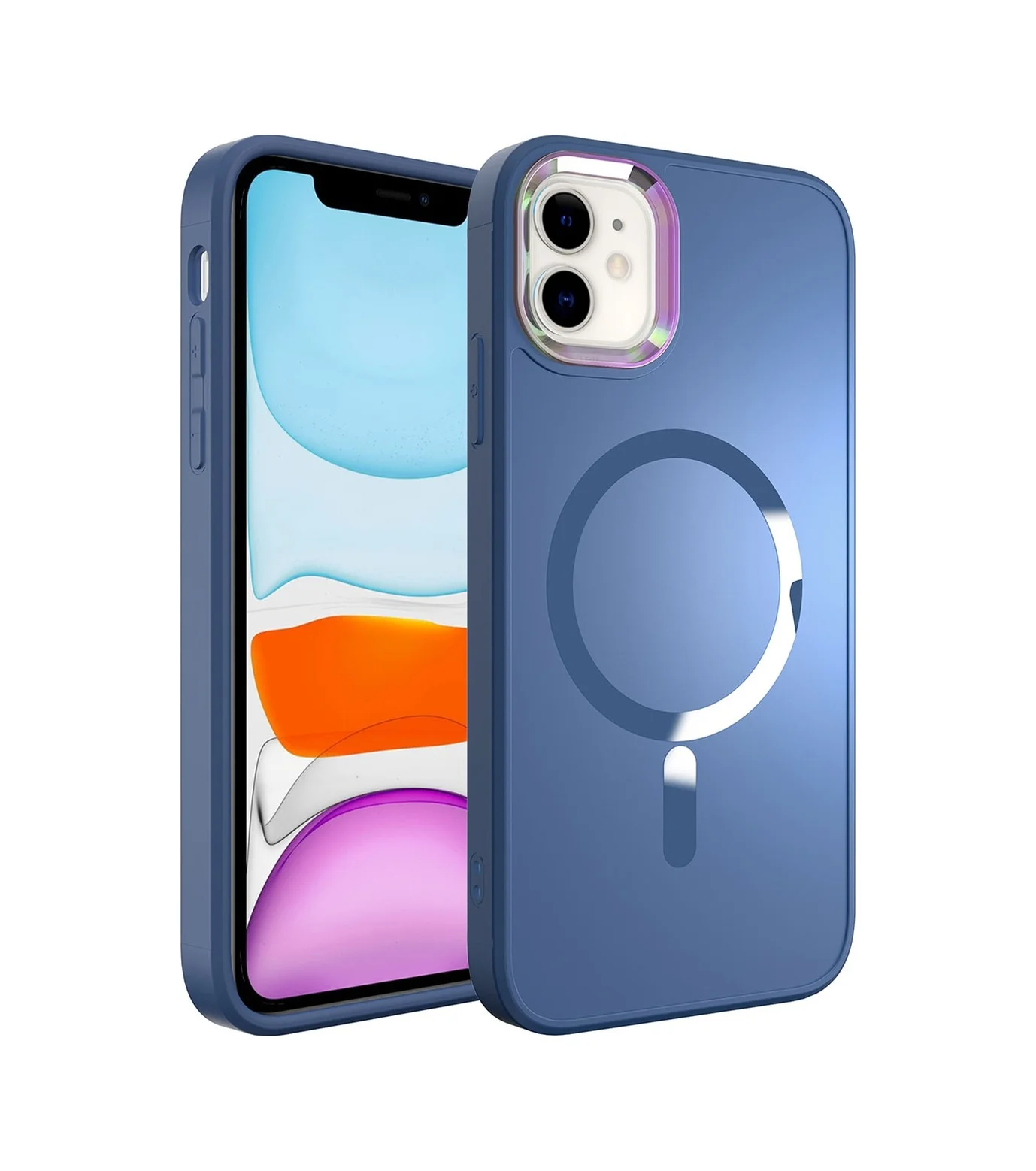 Lexroo Apple iPhone Uyumlu 11 Kılıf M-safe Wireless Şarj Özellikli Stil Kılıf - Sierra Mavi Lexroo Apple iPhone Uyumlu 11 Kılıf M-safe Wireless Şarj Özellikli Stil Kılıf - Sierra Mavi