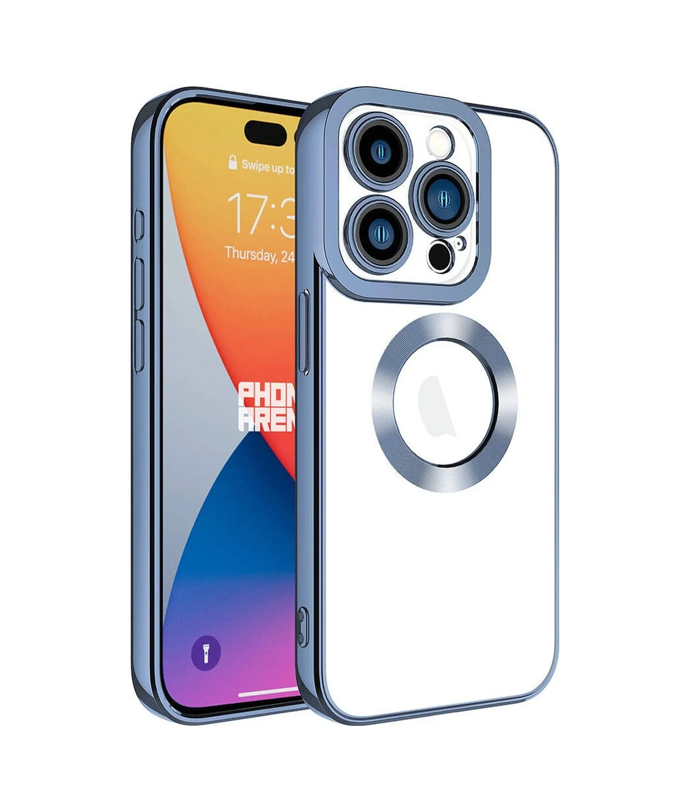 Lexroo Apple iPhone Uyumlu 15 Pro Max Kılıf Kamera Korumalı Logo Gösteren Omega Kılıf - Sierra Mavi Lexroo Apple iPhone Uyumlu 15 Pro Max Kılıf Kamera Korumalı Logo Gösteren Omega Kılıf - Sierra Mavi